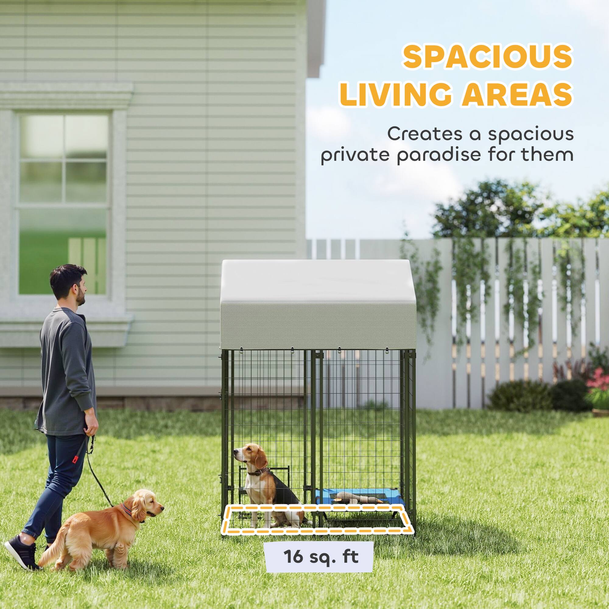 SPACIOUS LIVING AREAS  
Creates a spacious private paradise for them  
16 sq. ft