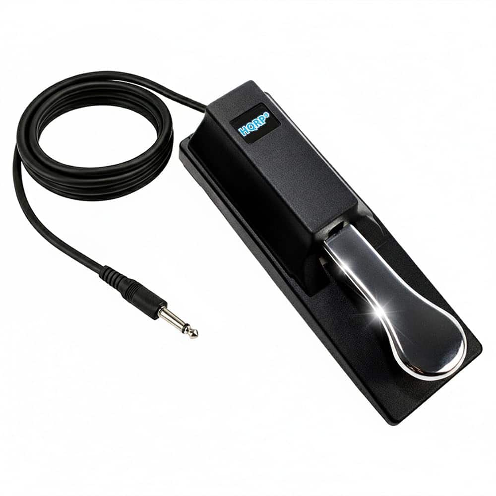 HQRP - Sustain Pedal Piano Style 1/4" for Yamaha DGX EZ Piaggero NP PSR Keyboards