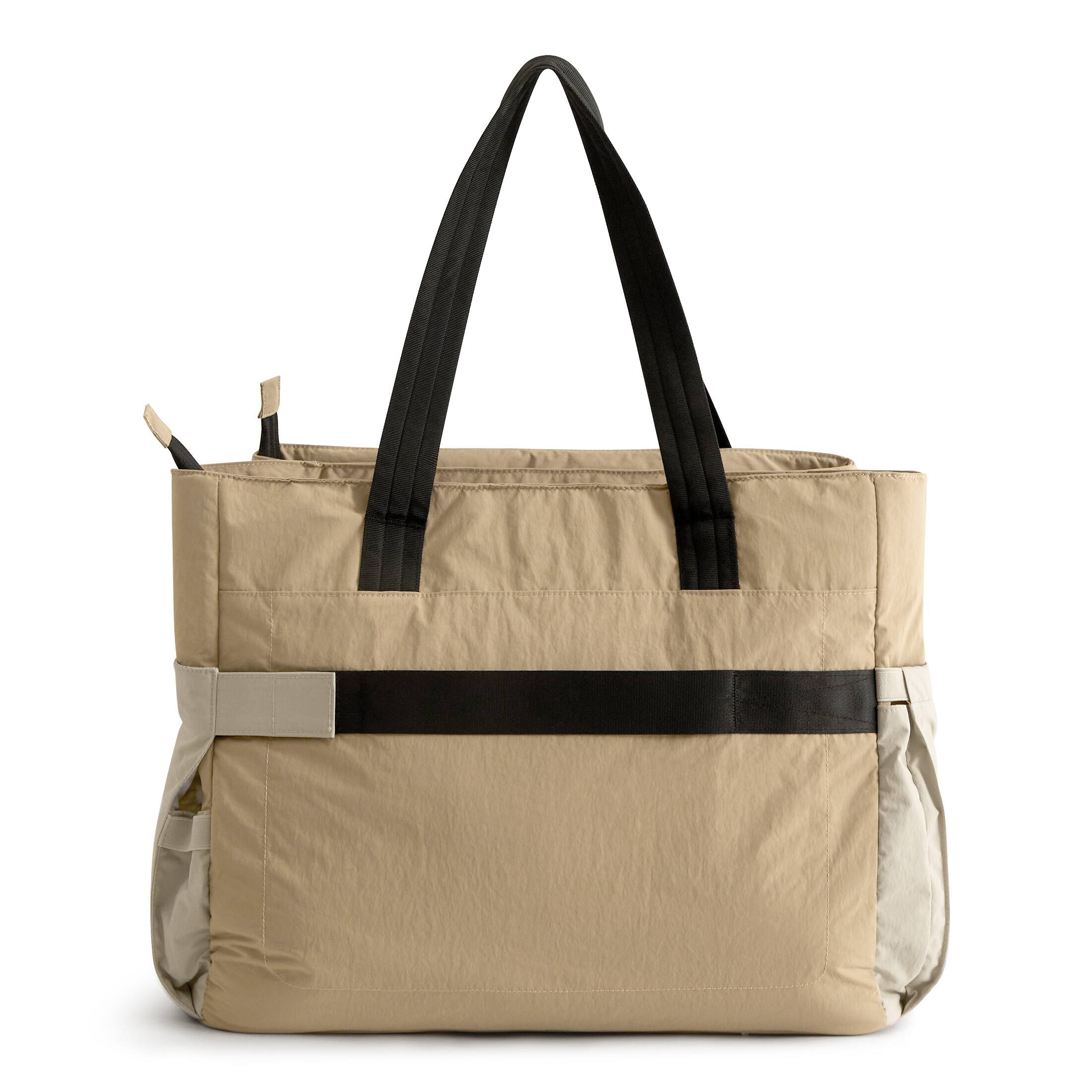 Back. Bagsmart - Paz 23L Commuter Tote, Water-Resistant Tote with 15.6" Laptop Compartment for Work & Travel - Grullo.