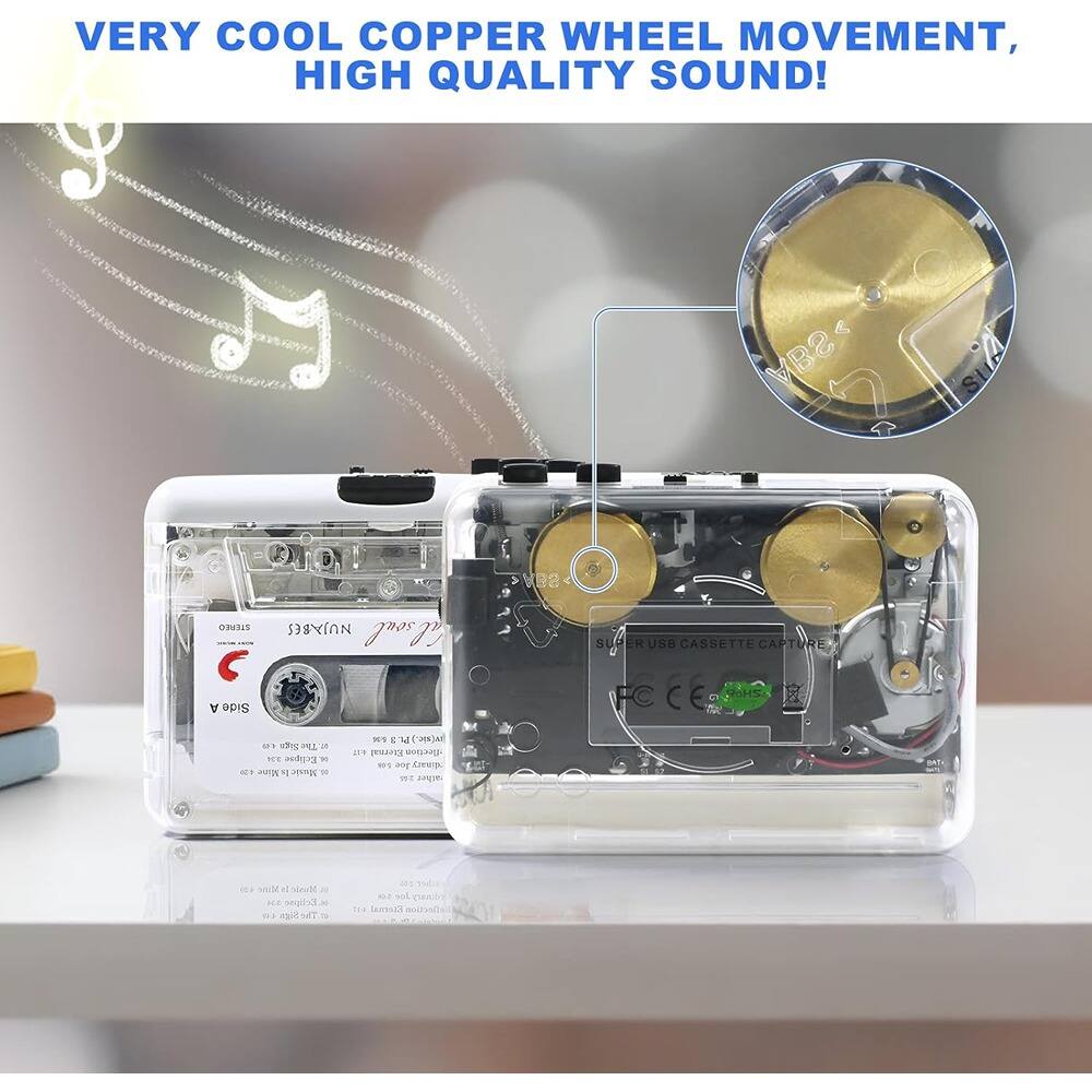 VERY COOL COPPER WHEEL MOVEMENT, HIGH QUALITY SOUND!

SUPER USB CASSETTE CAPTURE