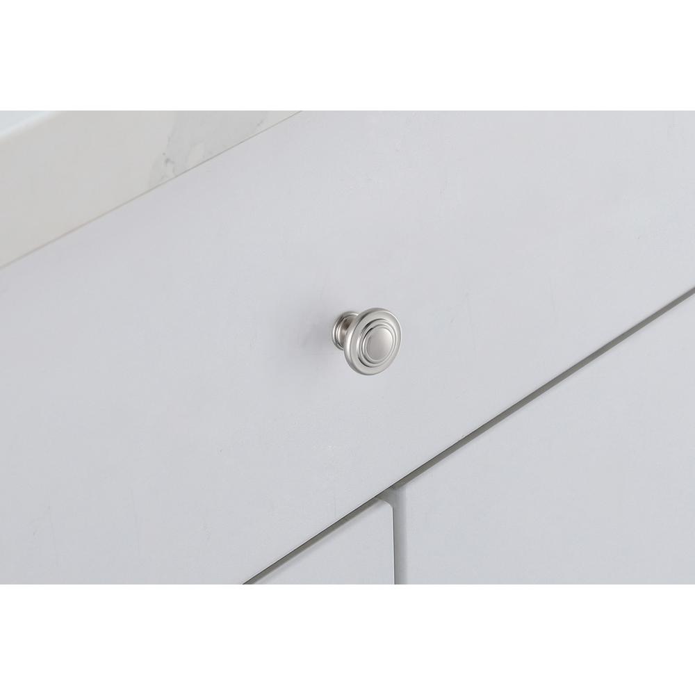 Alt View 1. Elegant Decor - Minu 1.3" Diameter Brushed Nickel Mushroom Knob Multipack (Set of 10) - Brushed Nickel.