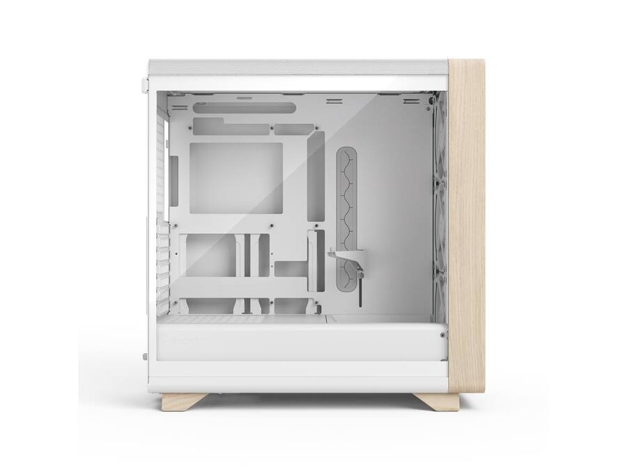 Braces Computer Fractal Design Summit Chalk White TG Light Oak PC Case Tempered Glass ...