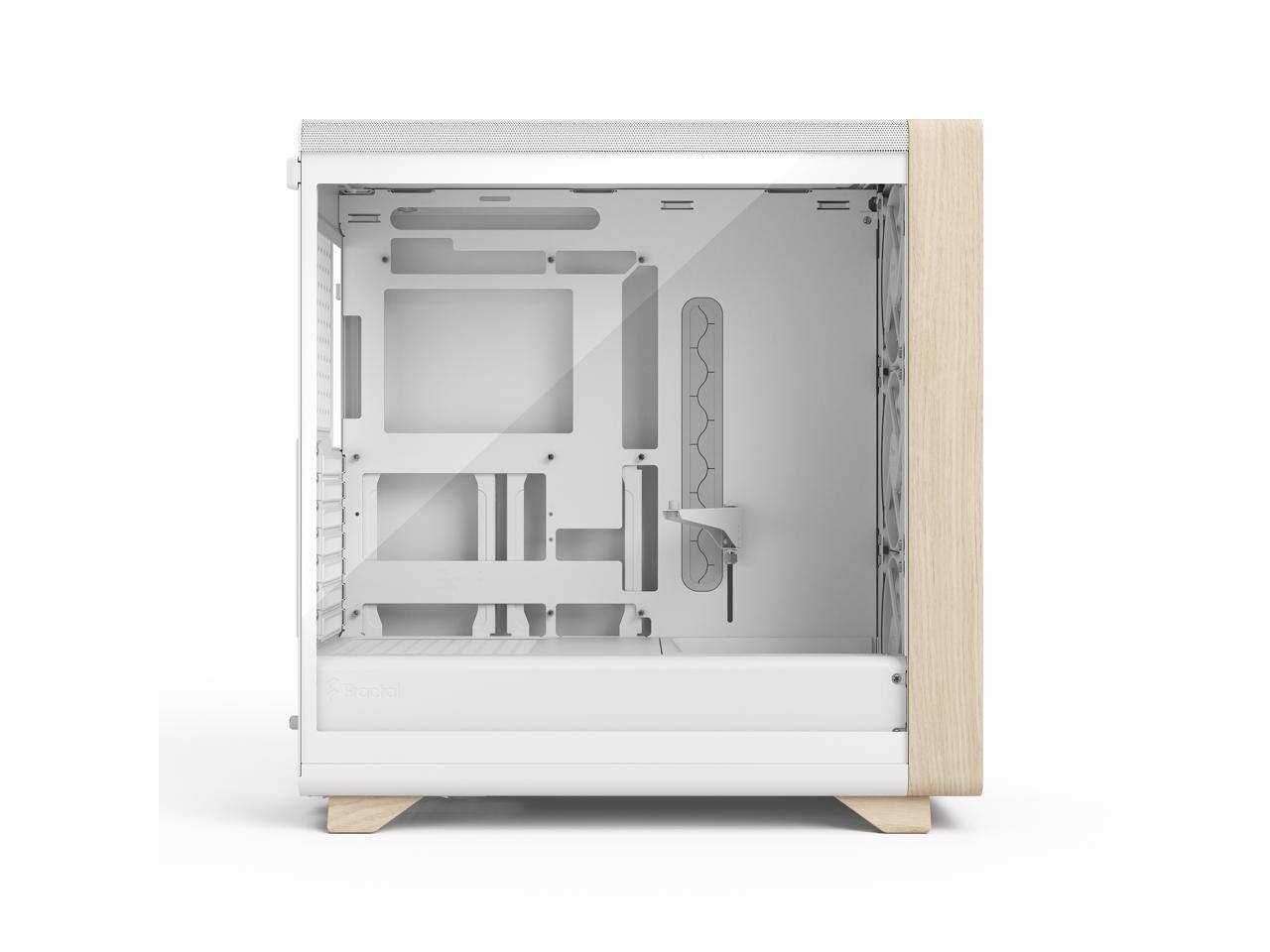 Fractal Design Summit Chalk White TG Light Oak PC Case Tempered Glass ...