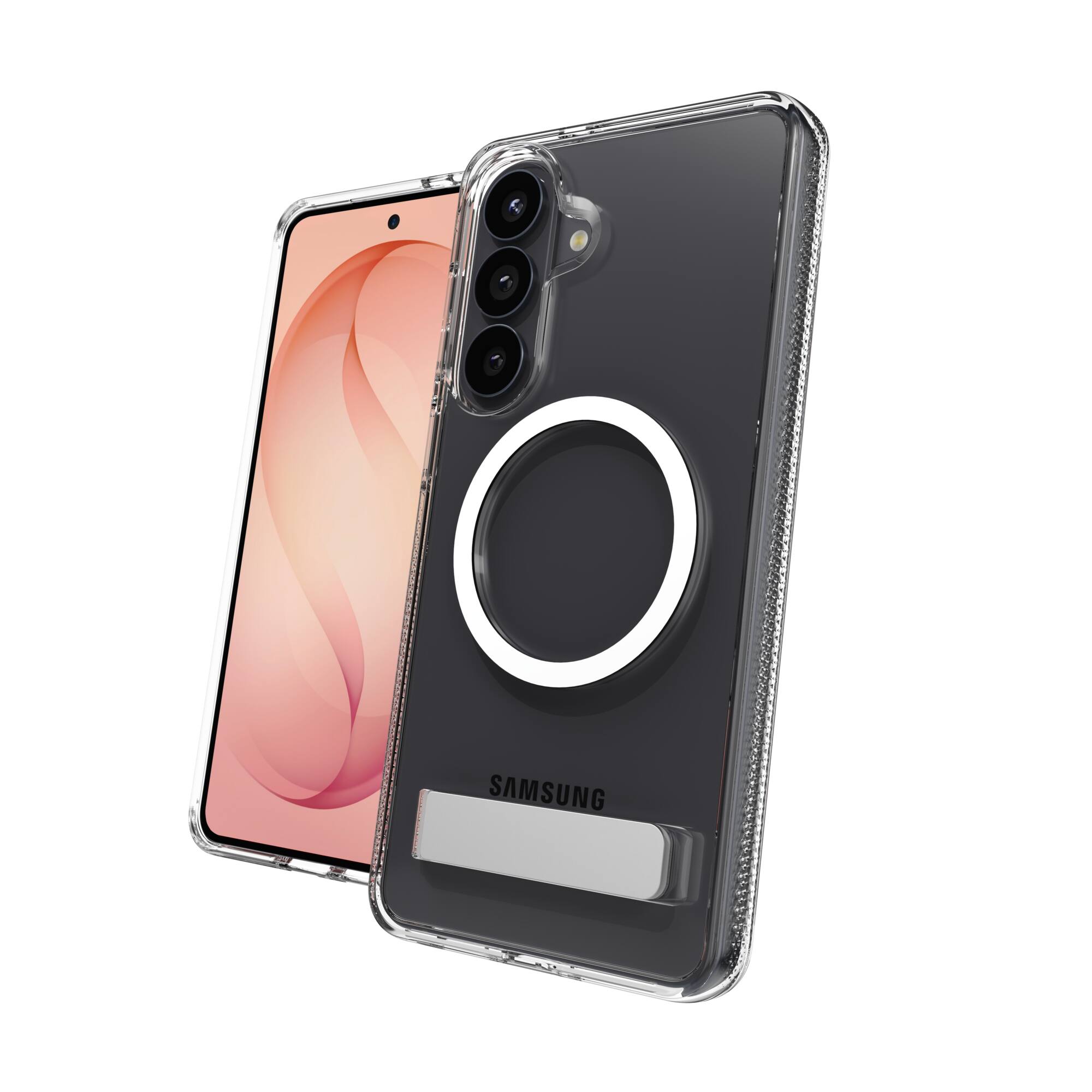 Alt View 10. ZAGG - Crystal Palace Snap Magnetic Case with Kickstand for Samsung Galaxy S26+ - Clear.