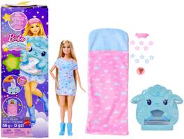 Mattel - Barbie Party Unboxed Sleepover Reveal Series Blue Pajama Doll & Accessories (One Random Barbie - COLLECTIBLES - Multicolor