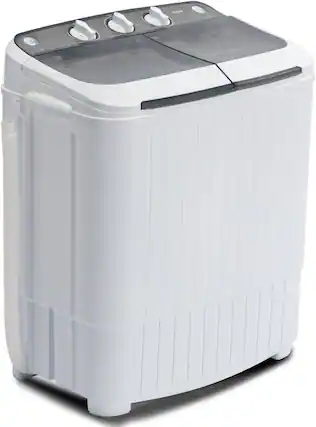 Front. Circus Cirle - 17.6Ibs Portable Washing Machine, Mini Washing Machine, - Grey.