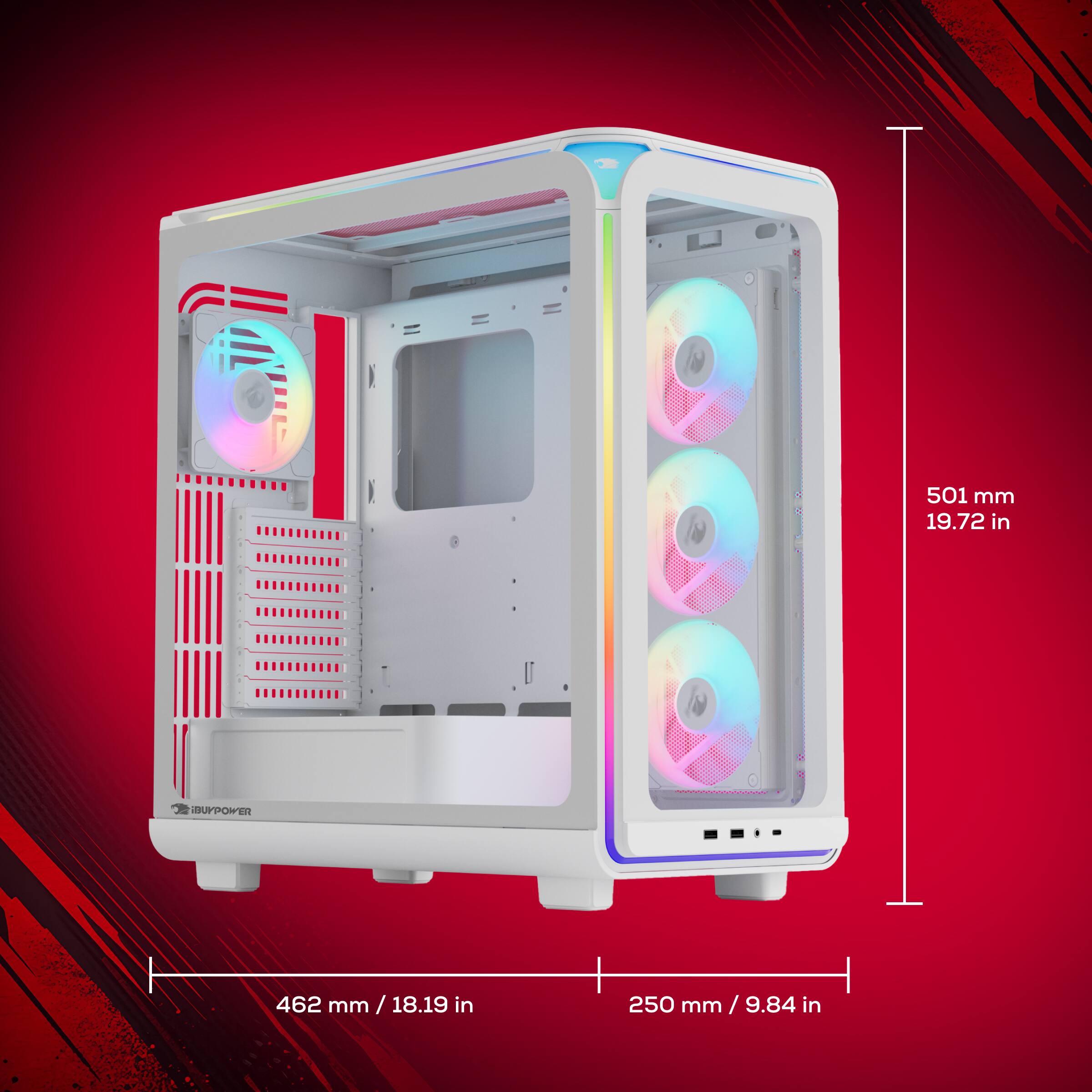 501 mm / 19.72 in  
BUYPOWER  
462 mm / 18.19 in  
250 mm / 9.84 in