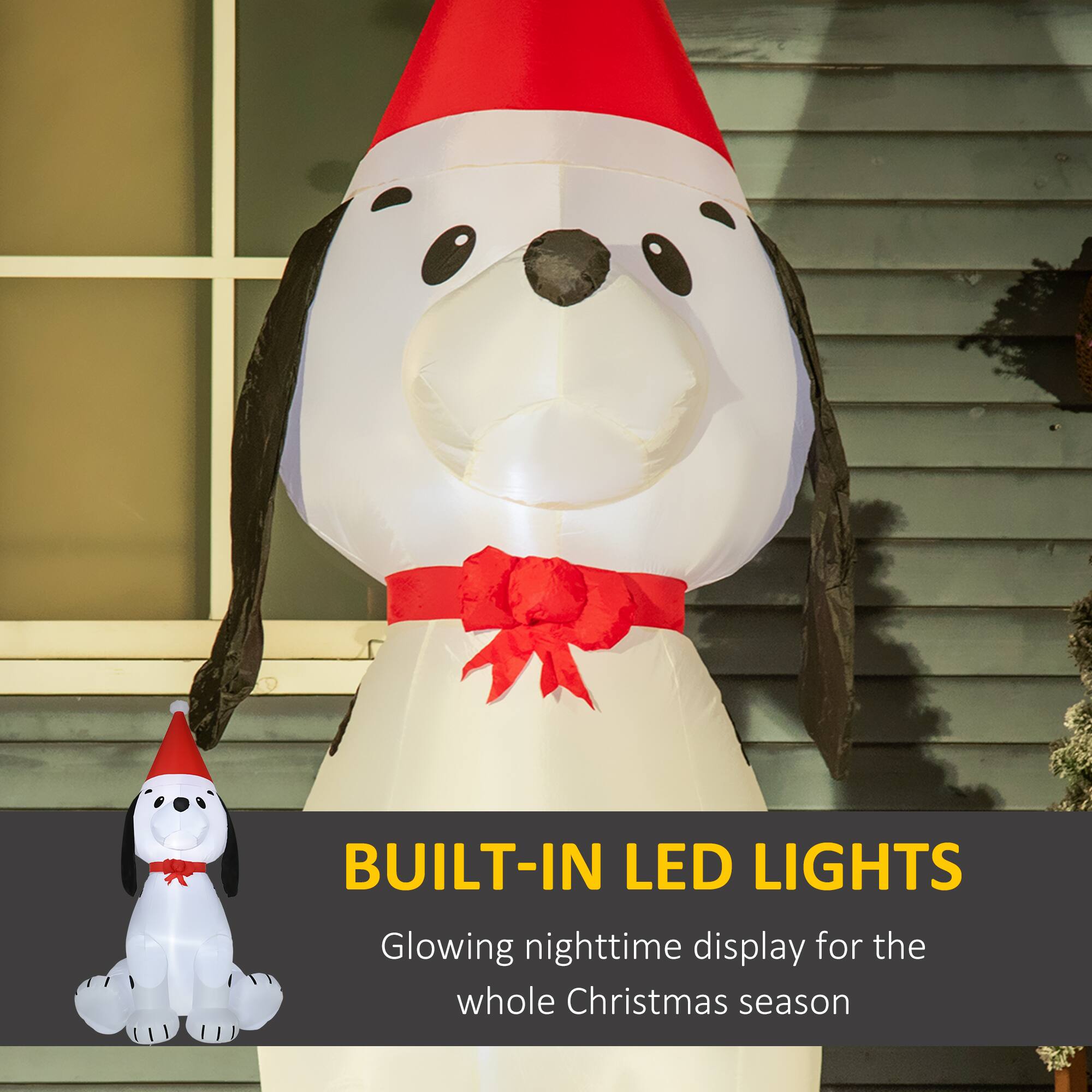 BUILT-IN LED LIGHTS  
Glowing nighttime display for the whole Christmas season