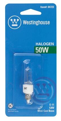 Westinghouse - 50 W T4 Specialty Halogen Bulb 600 lm Bright White 1 pk