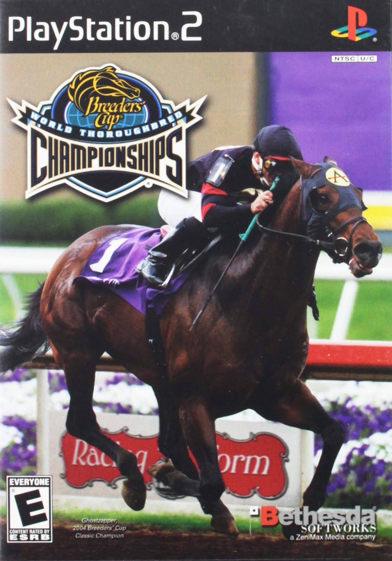 PlayStation 2  
NTSC U/C  

Breeders' Cup  
World Thoroughbred Championships  

Everyone  
E  
Content Rated by ESRB  

Ghostzapper, 2004 Breeders' Cup Classic Champion  

Bethesda Softworks  
a ZeniMax Media company - E (Everyone)