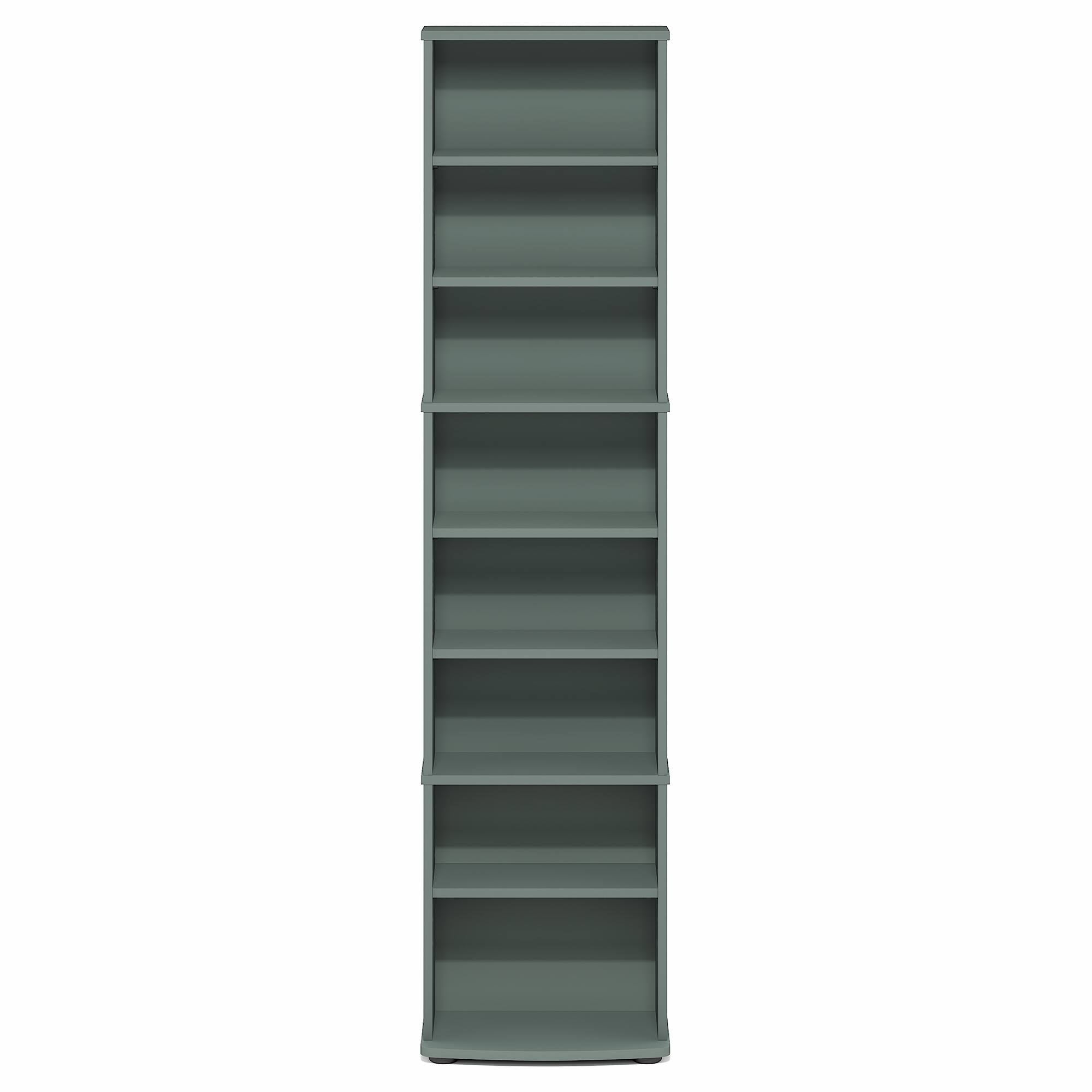 Alt View 5. Furinno - JAYA DVD Shelf, 8-Tier Media Shelf with Adjustable Shelves, for Living Room, Home Office - Sage Green.