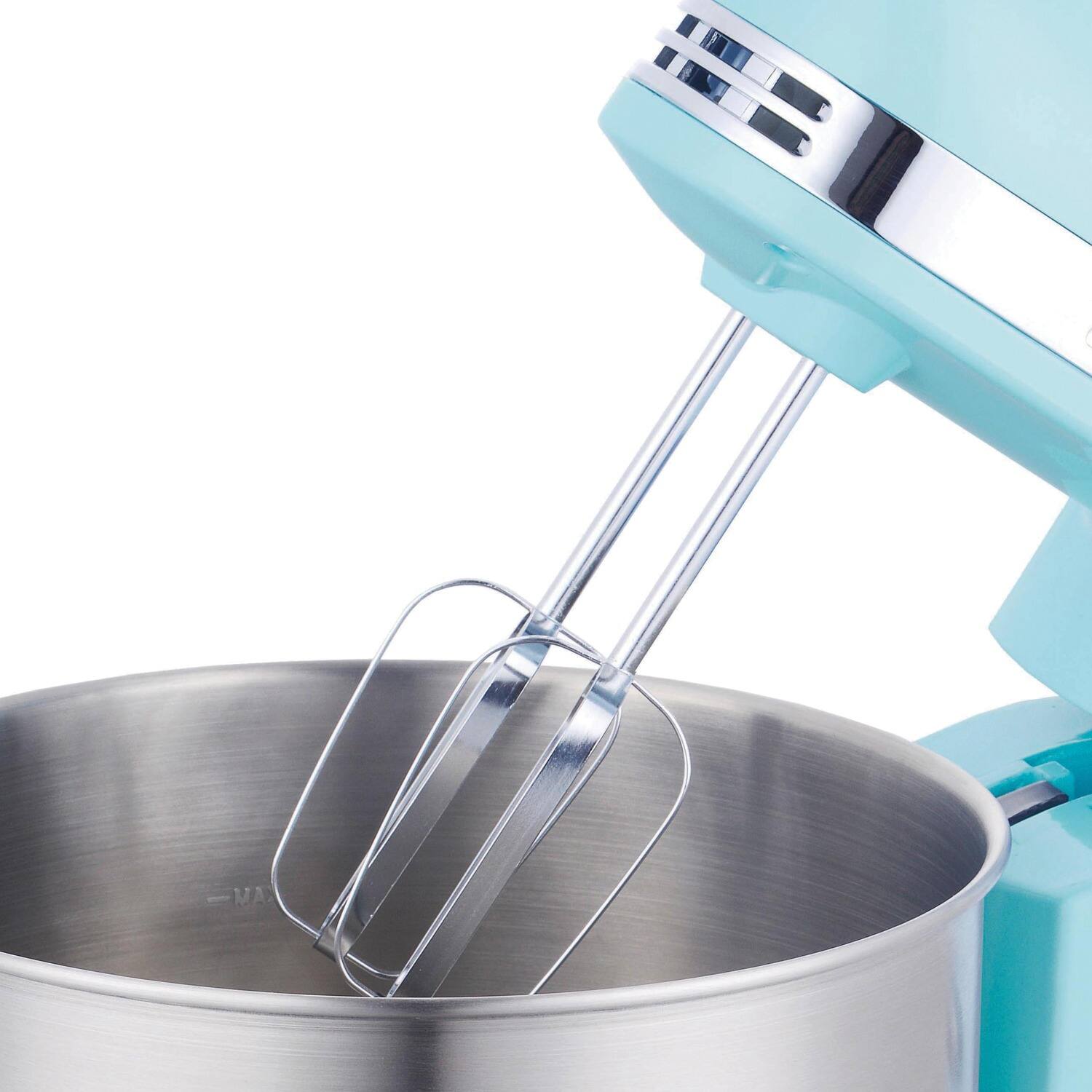Alt View 5. Brentwood - Brentwood 5 Speed Stand Mixer with 3.5 Quart Stainless Steel Mixing Bowl in Blue - Blue.