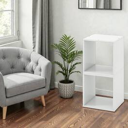 Hivvago - Freestanding Cube Storage Organizer for Home and Office - Set of 2 - White