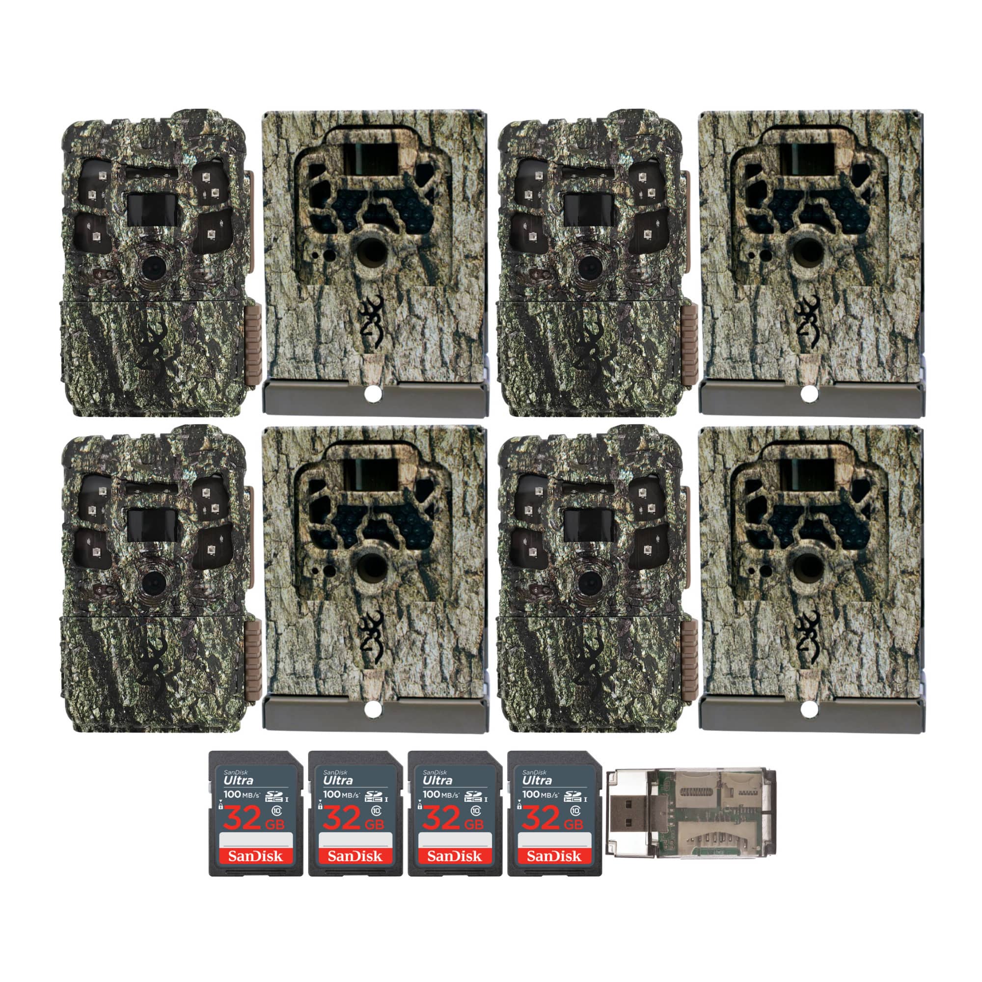 Browning - Command Ops Elite 22 Trail Camera w/Camera Security Box Bundle (4-Pack)