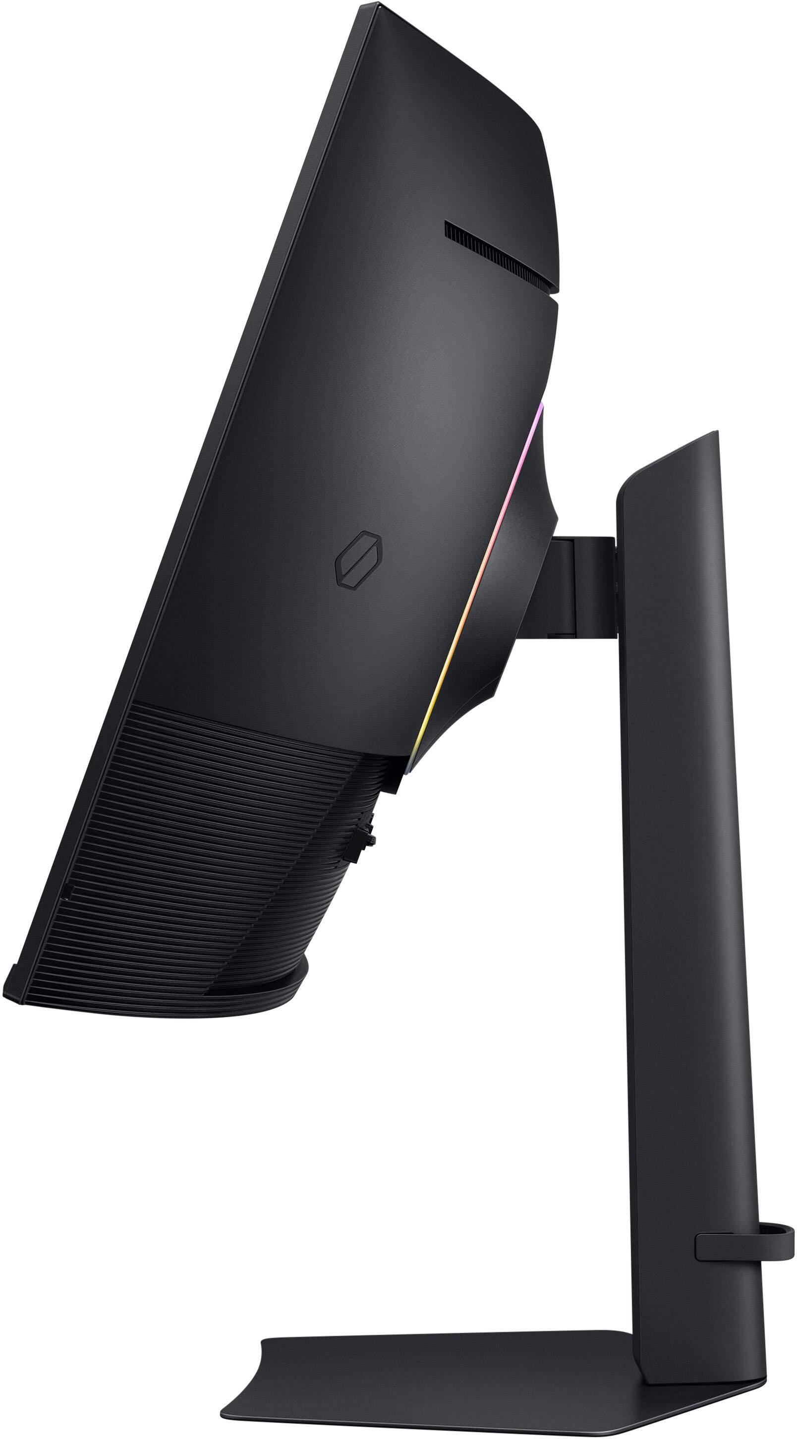 Alt View 24. Samsung - 37" Odyssey G75F 4K 165Hz 1ms AMD FreeSync Prem Pro Curved Gaming Monitor with HDR 600 (DisplayPort, HDMI) - Black.