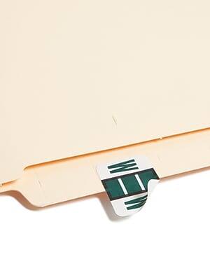 Alt View 2. Smead - BCCR Labels File Folder Label, W, Dark Green, 500 Labels/Pack - Green.
