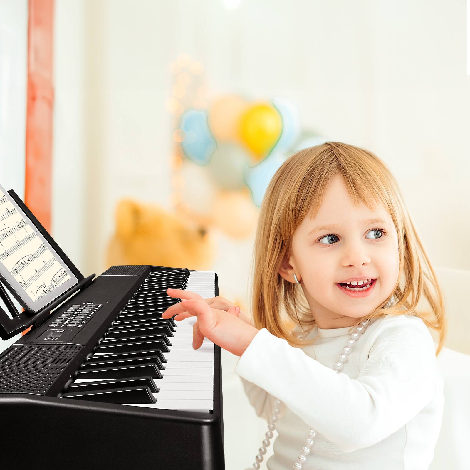 Alt View 1. Winado - 61-Key Folding Bluetooth Keyboard Piano for Beginners, Portable Piano Keyboard with Music Rest, Bag, Pedal.