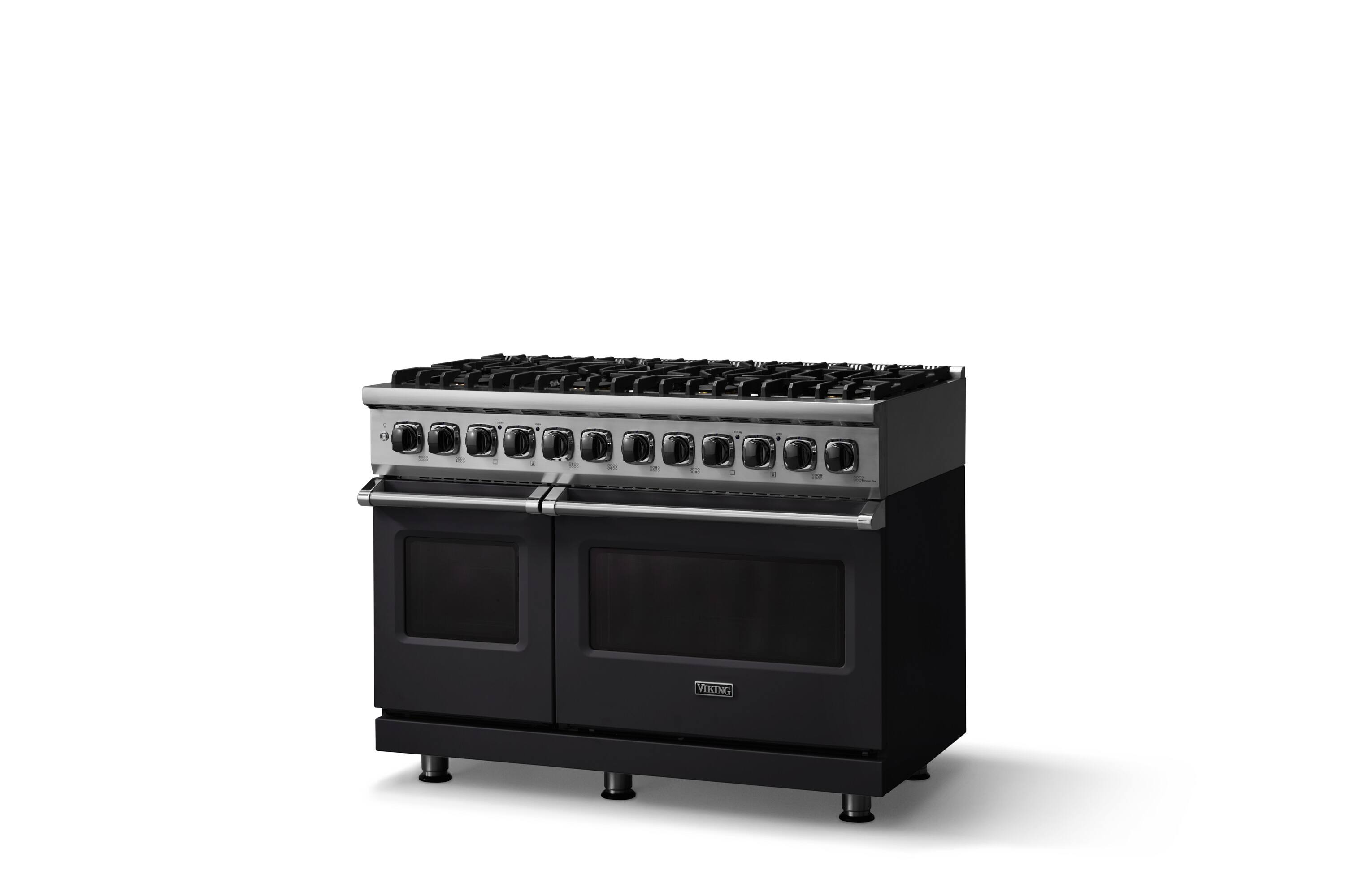 Angle. Viking - 5-Series Gas Open Burner Range - Onyx.