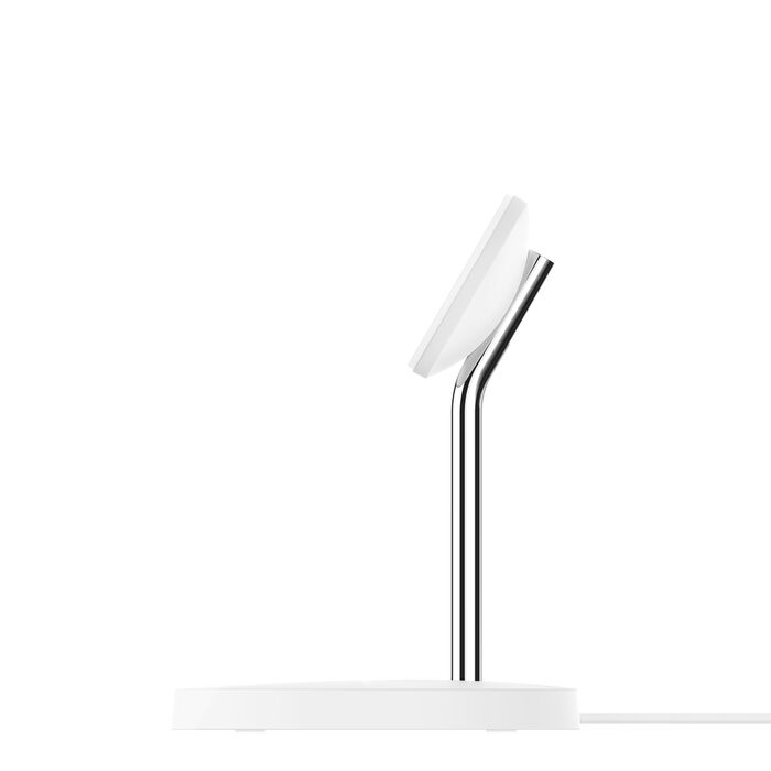 Back. Belkin - MagSafe 2-in-1 Wireless Charging Stand for iPhone & AirPods, 15W - White.