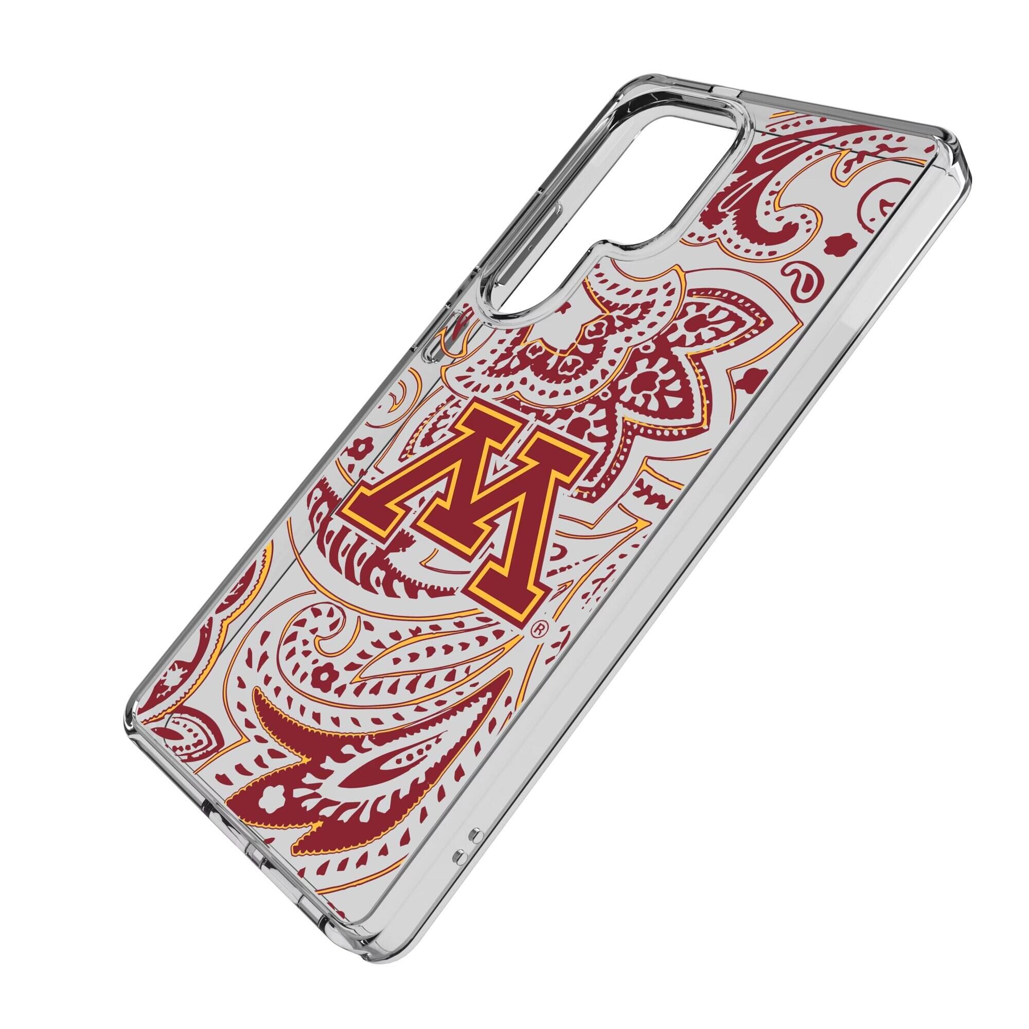 Alt View 1. Keyscaper - Minnesota Golden Gophers Paisley Galaxy Clear Case - S25 Ultra - Multicolor.