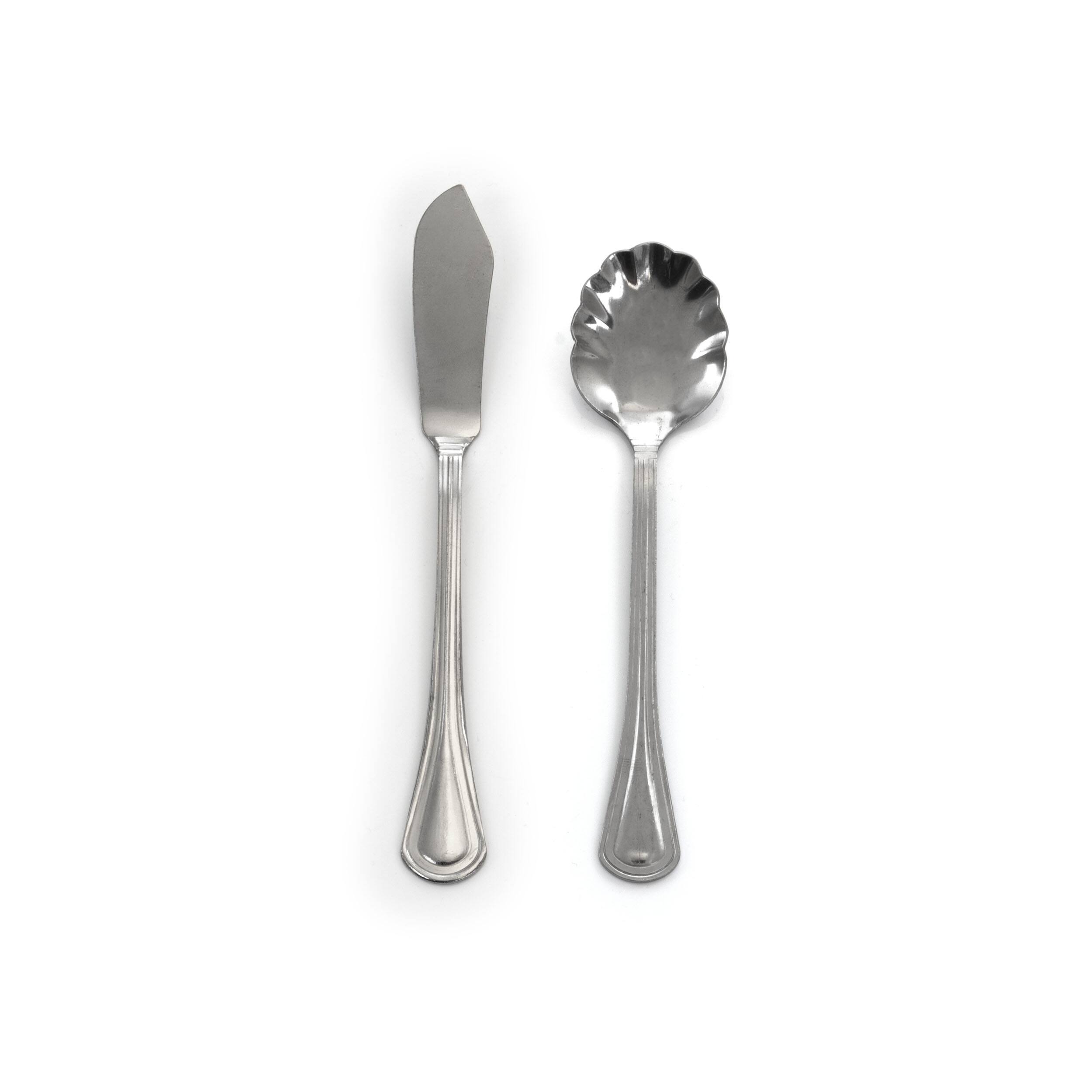 Alt View 8. Gibson - Gibson Home South Bay 65 Piece Stainless Steel Flatware Service Set with Wire Caddy - Silver.