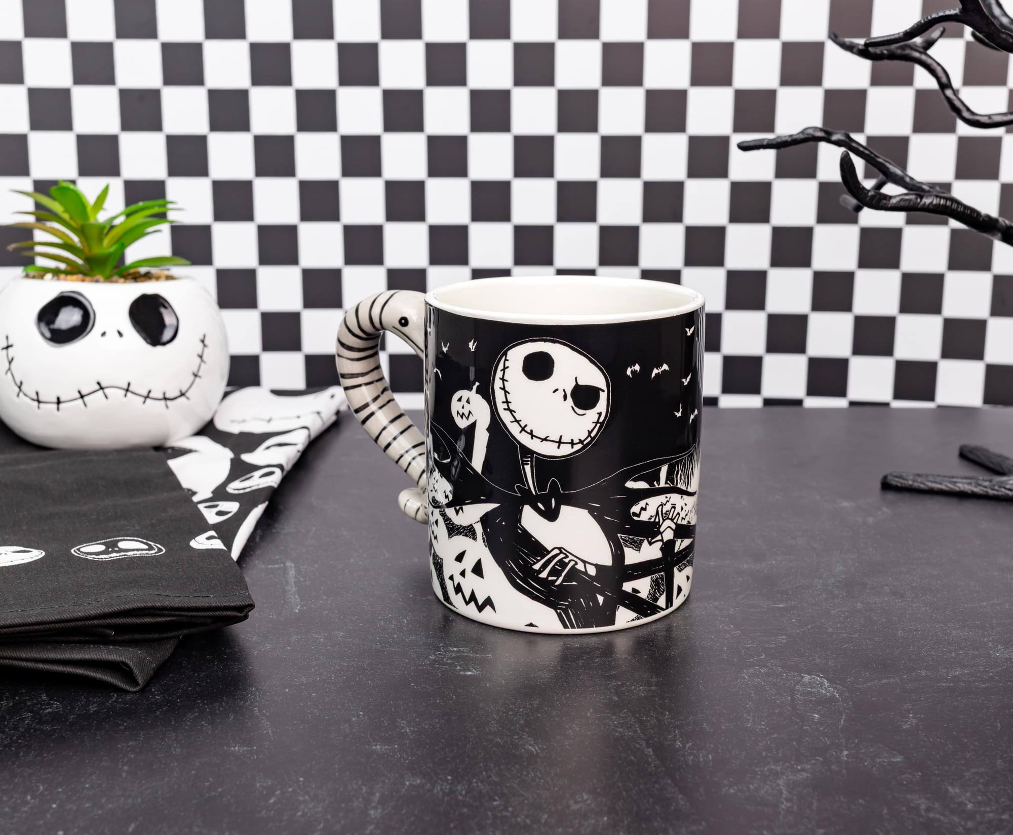 Alt View 2. Disney - Disney The Nightmare Before Christmas Moonlight Jack Mug With Sculpted Handle - Black.