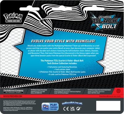 Pokmon Trading Card Game: Scarlet & Violet Black Bolt Tech Sticker 3 Pack 10-10128-108 - Best Buy Pokmon Trading Card Game: Scarlet & Violet Black Bolt Tech Sticker 3 Pack 10-10128-108 - Best Buy