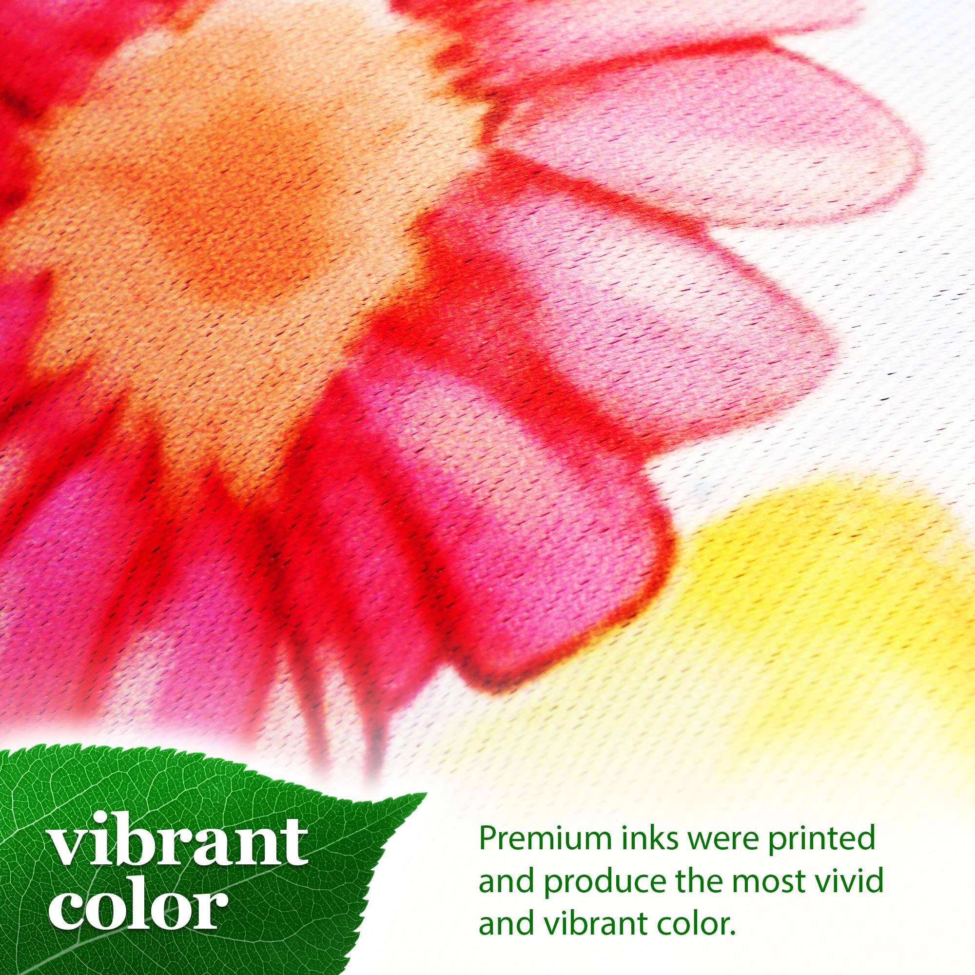 vibrant color

Premium inks were printed and produce the most vivid and vibrant color.