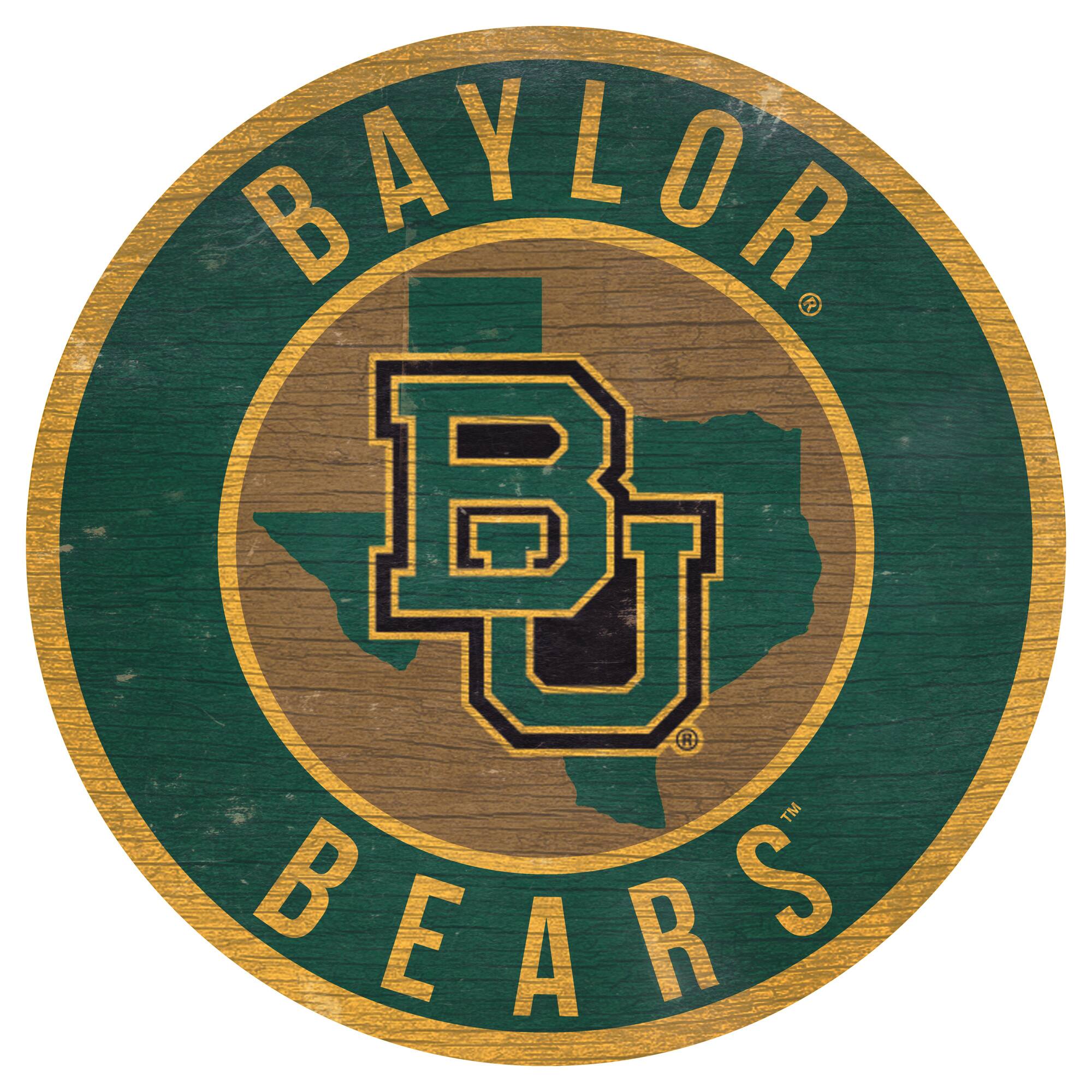 Baylor Bears 12'' x 12'' State Circle Sign