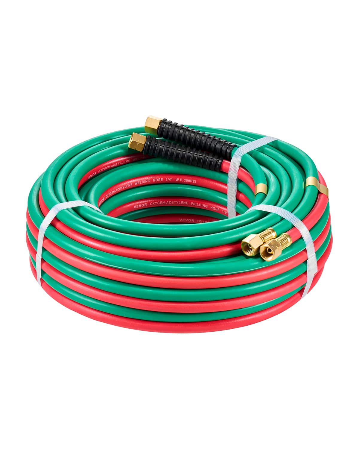 "VEVOR - Oxygen Acetylene Hose,1/4-Inch x 50FT Oxy Acetylene Hose with 9/16""-18 LH/RH B Fittings, R Grade Welding Torch Twin Hose - Red;Green" price history on PriceWatchPro