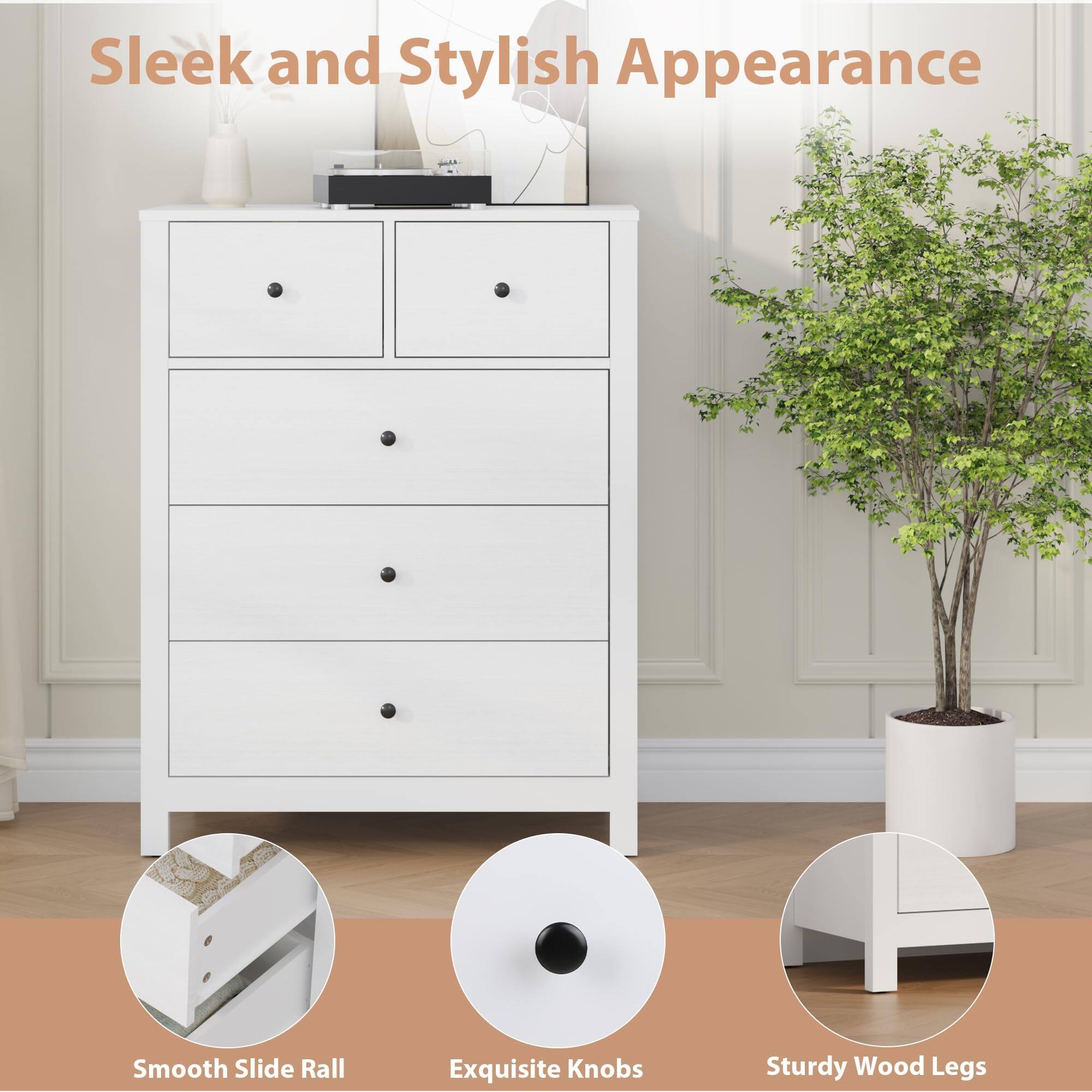 Sleek and Stylish Appearance

- Smooth Slide Rail
- Exquisite Knobs
- Sturdy Wood Legs