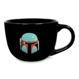Silver Buffalo - Star Wars: The Mandalorian Boba Fett Ceramic Soup Mug | Holds 24 Ounces - Black