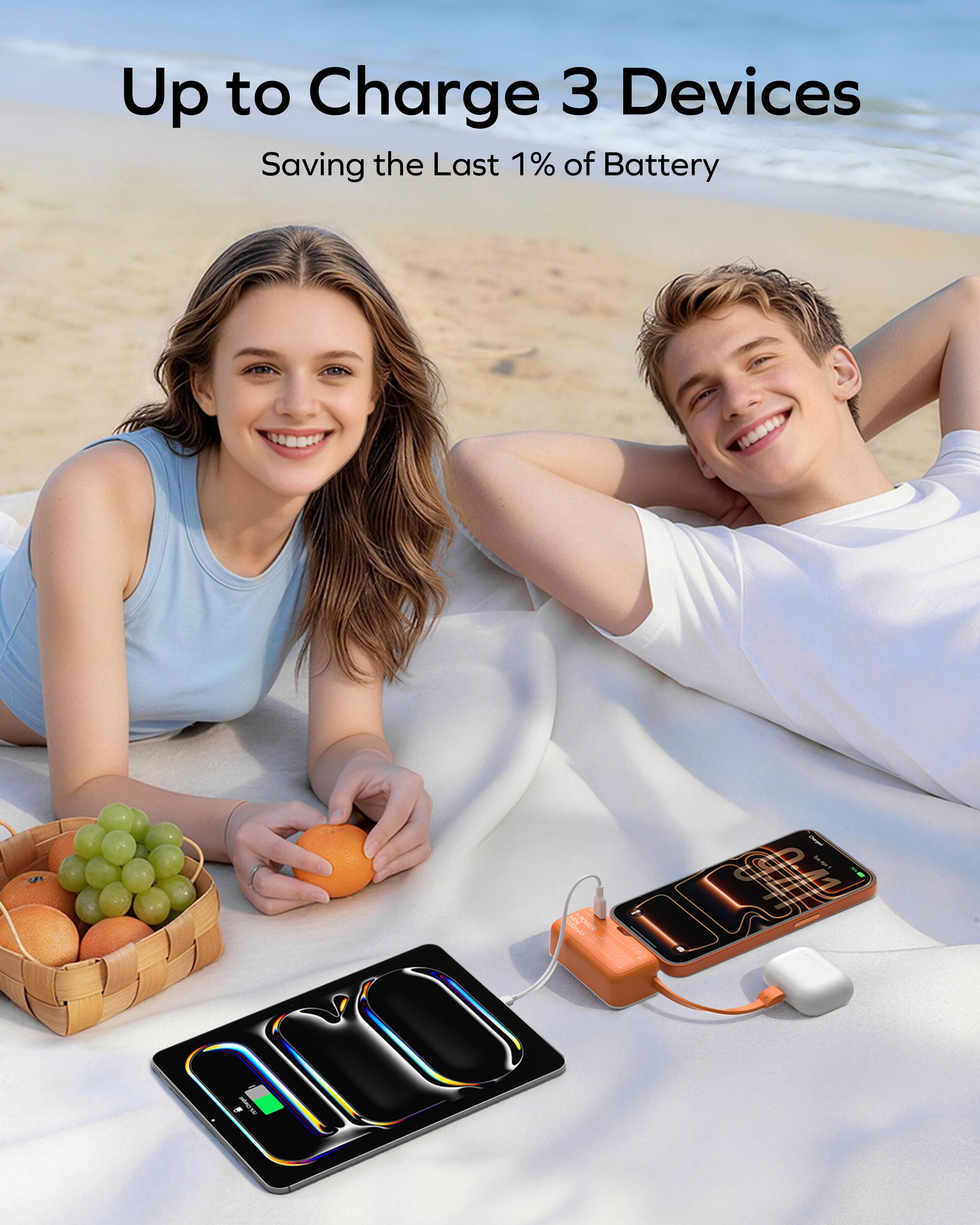 Up to Charge 3 Devices  
Saving the Last 1% of Battery