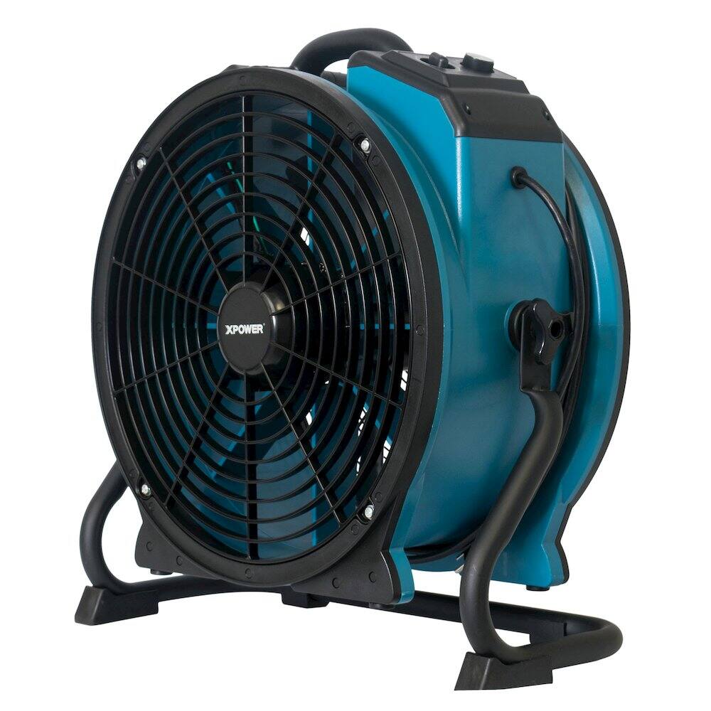 Alt View 10. XPOWER - 1/3 HP 3600 CFM 5 Speed Portable 18" Grade Utility Fan - Blue.