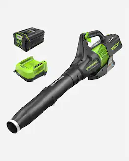 Greenworks - 80V 580 CFM Electric Leaf Blower, with 2.5Ah Battery and Charger