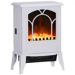 Homcom - Fireplace Heater - White