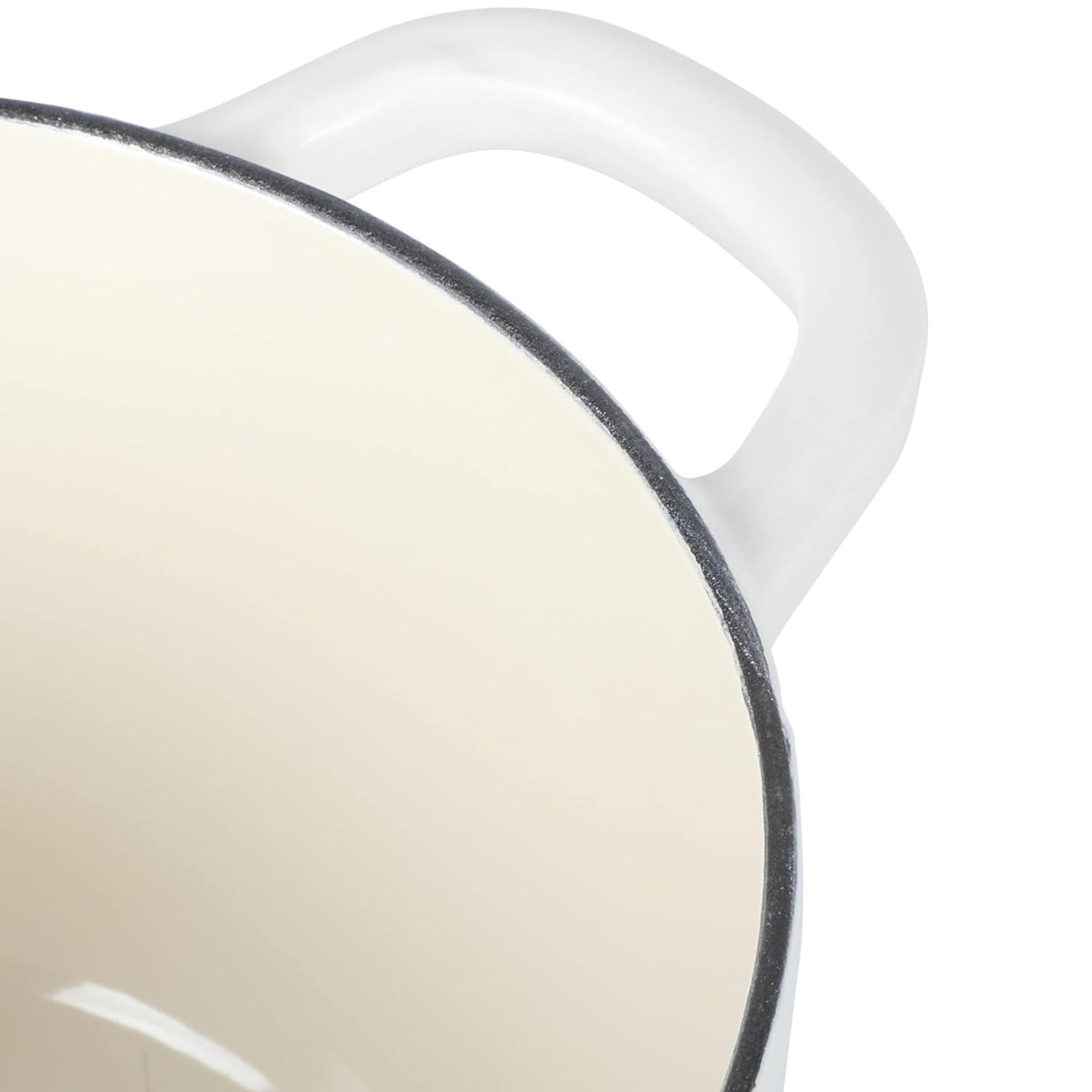 Alt View 2. Crock-Pot - Crock-Pot Artisan 3 Quart Enameled Cast Iron Saucepan with Lid in Linen and Gold - Linen and Gold.