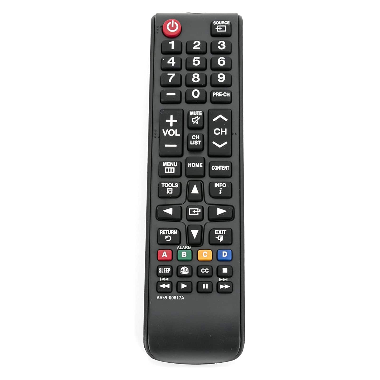 VINABTY - New AA59-00817A Replaced Remote Control Fits for Samsung TV HG32NA478GF HG32NB690 HG39NA577 HG40NB670 HG40NB677 - Black
