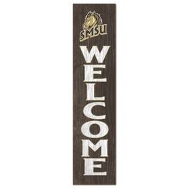 Jardine - Southwest Minnesota State Mustangs 12" x 48" Welcome Outdoor Leaner - Brown