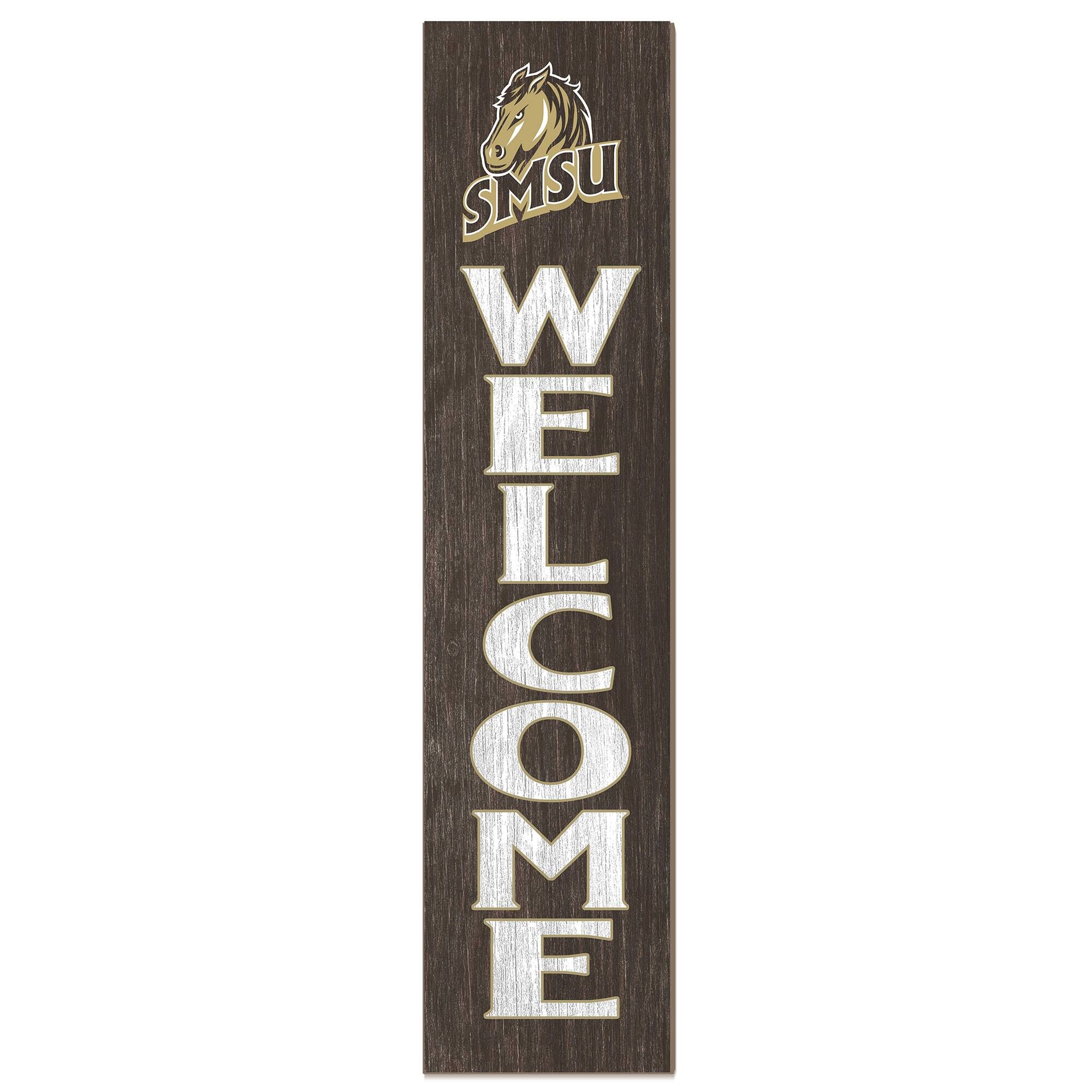 Southwest Minnesota State Mustangs 12" x 48" Welcome Outdoor Leaner