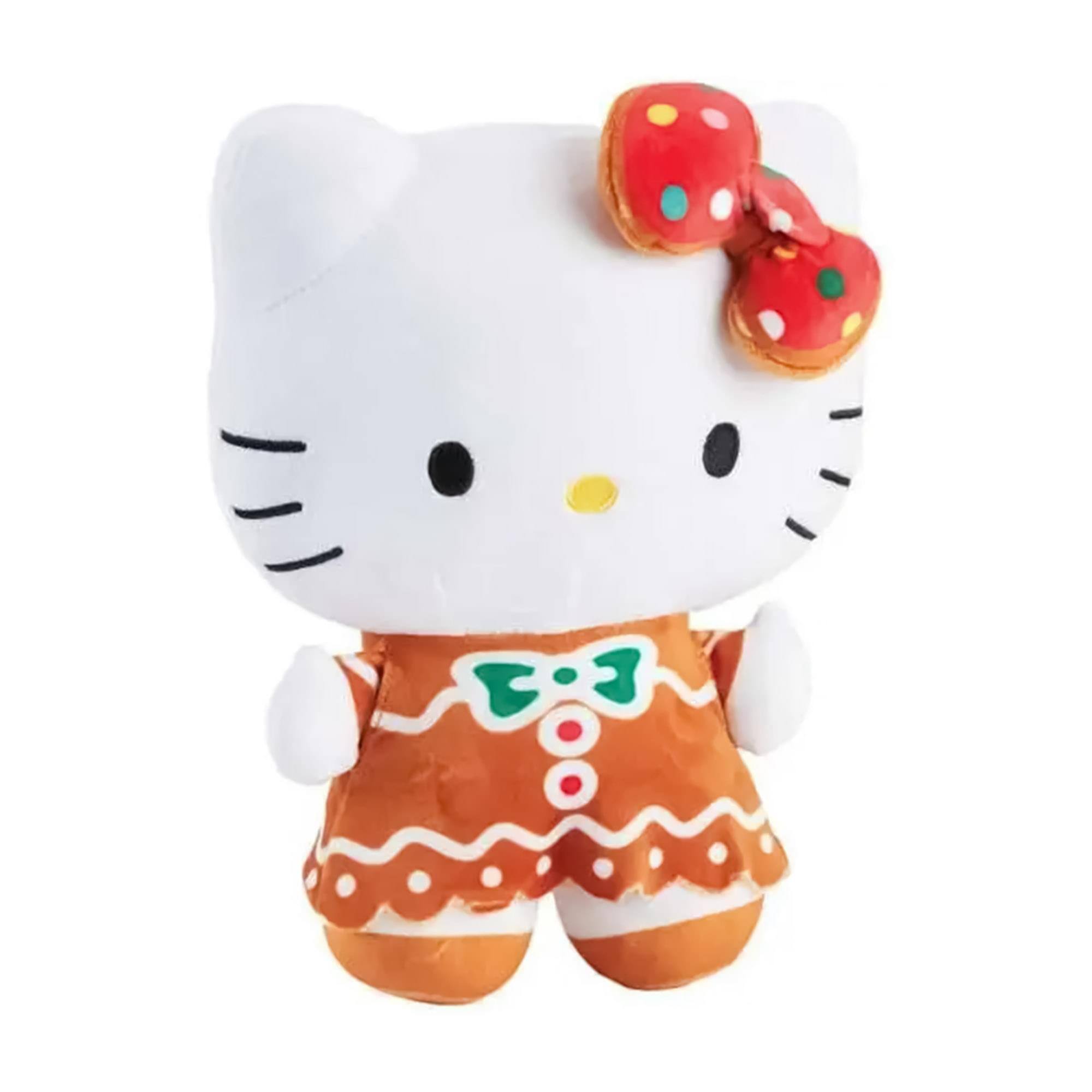 Alt View 1. Hello Kitty - Sanrio Hello Kitty Holiday Gingerbread Dress 10 Inch Plush - Brown.