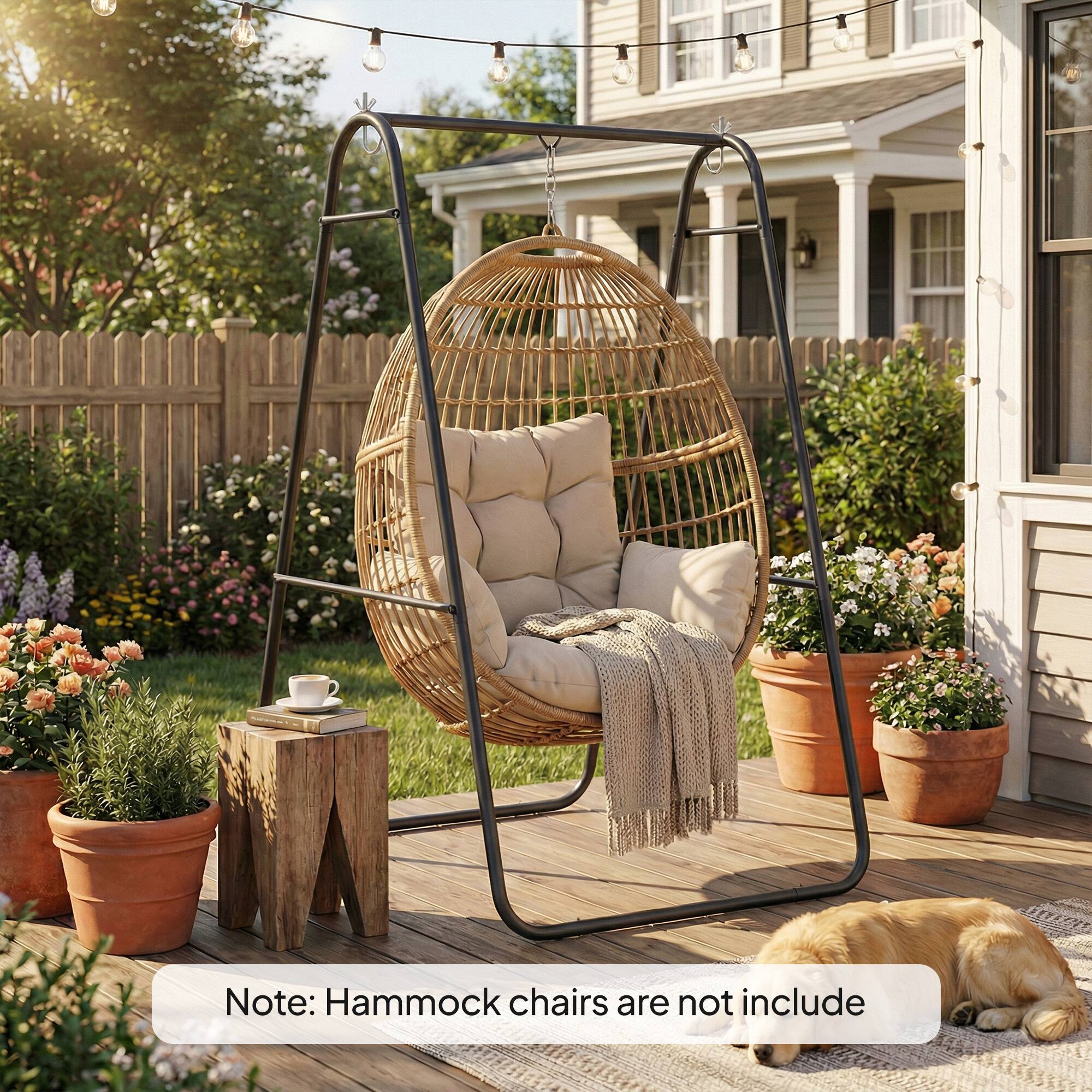 Note: Hammock chairs are not included.