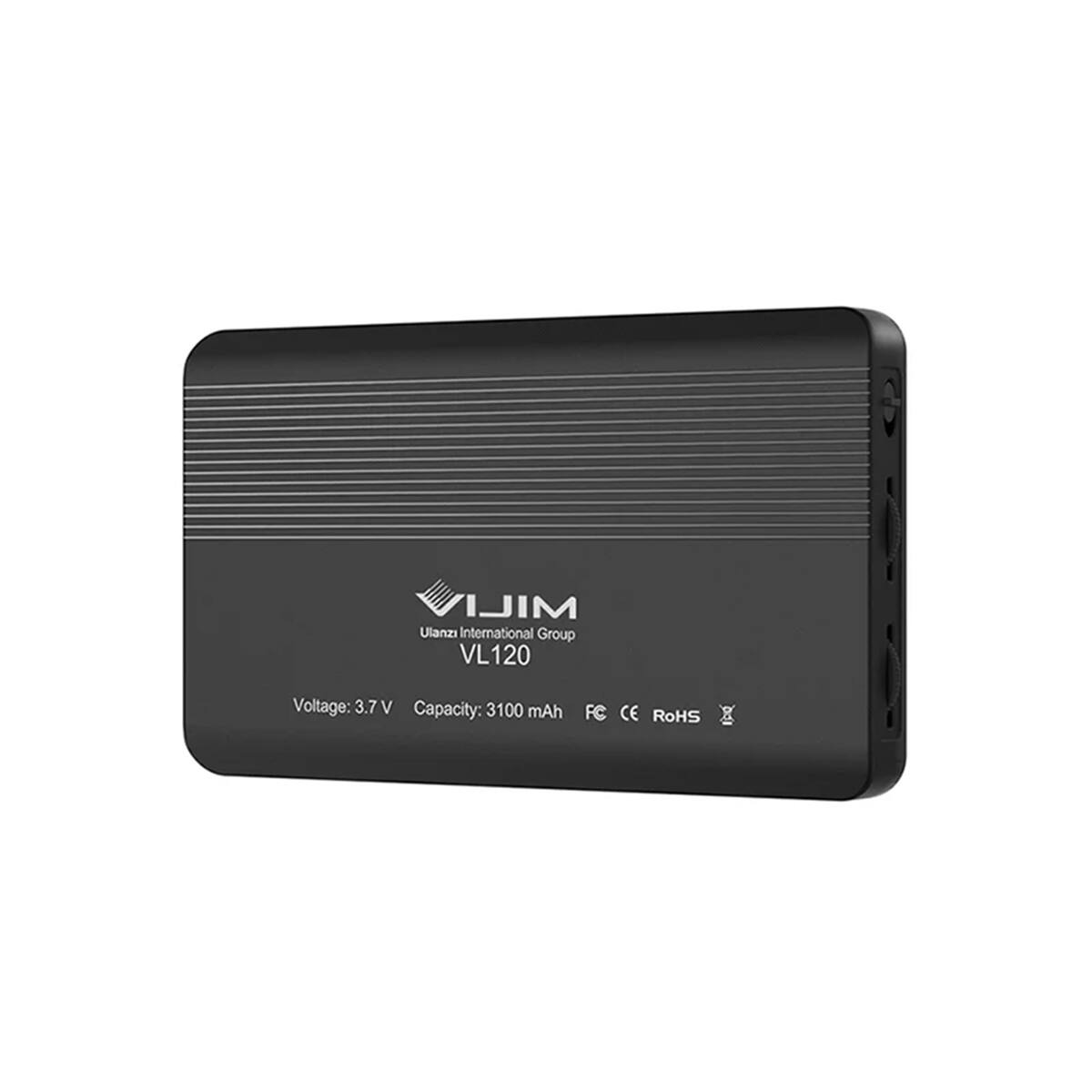 Ulanzi International Group VL120  
Voltage: 3.7 V  
Capacity: 3100 mAh  
FC CE RoHS