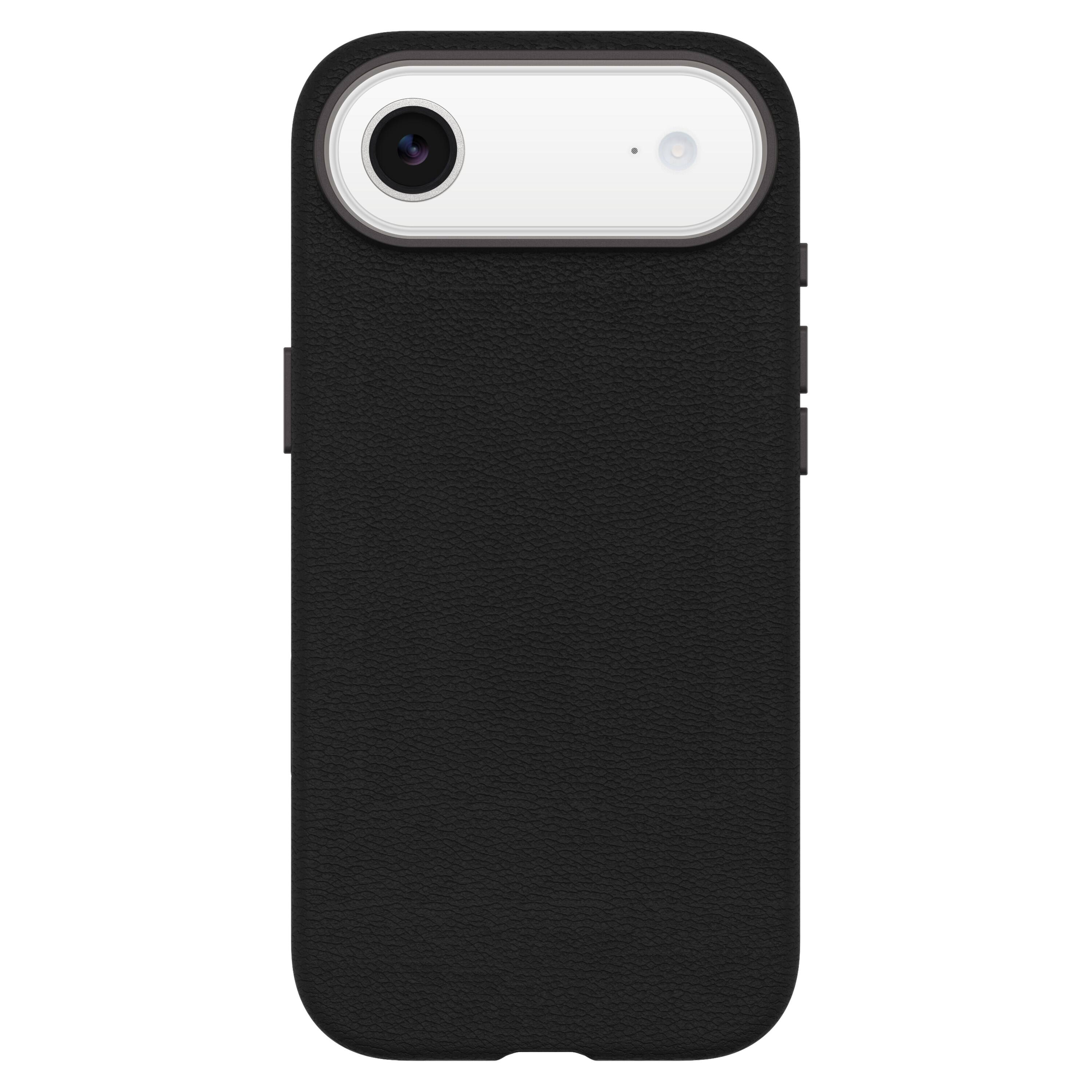Angle. OtterBox - Symmetry Cactus Leather Series Soft Shell for Apple iPhone Air - Black.