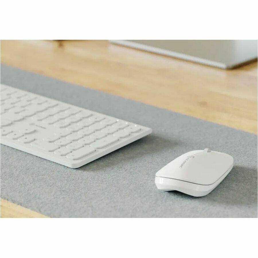 Alt View 3. Alogic - Alogic USB-C Rechargeable Wireless Bluetooth Mouse (White) - Bluetooth wireless keyboard with a compact design, ideal - White.