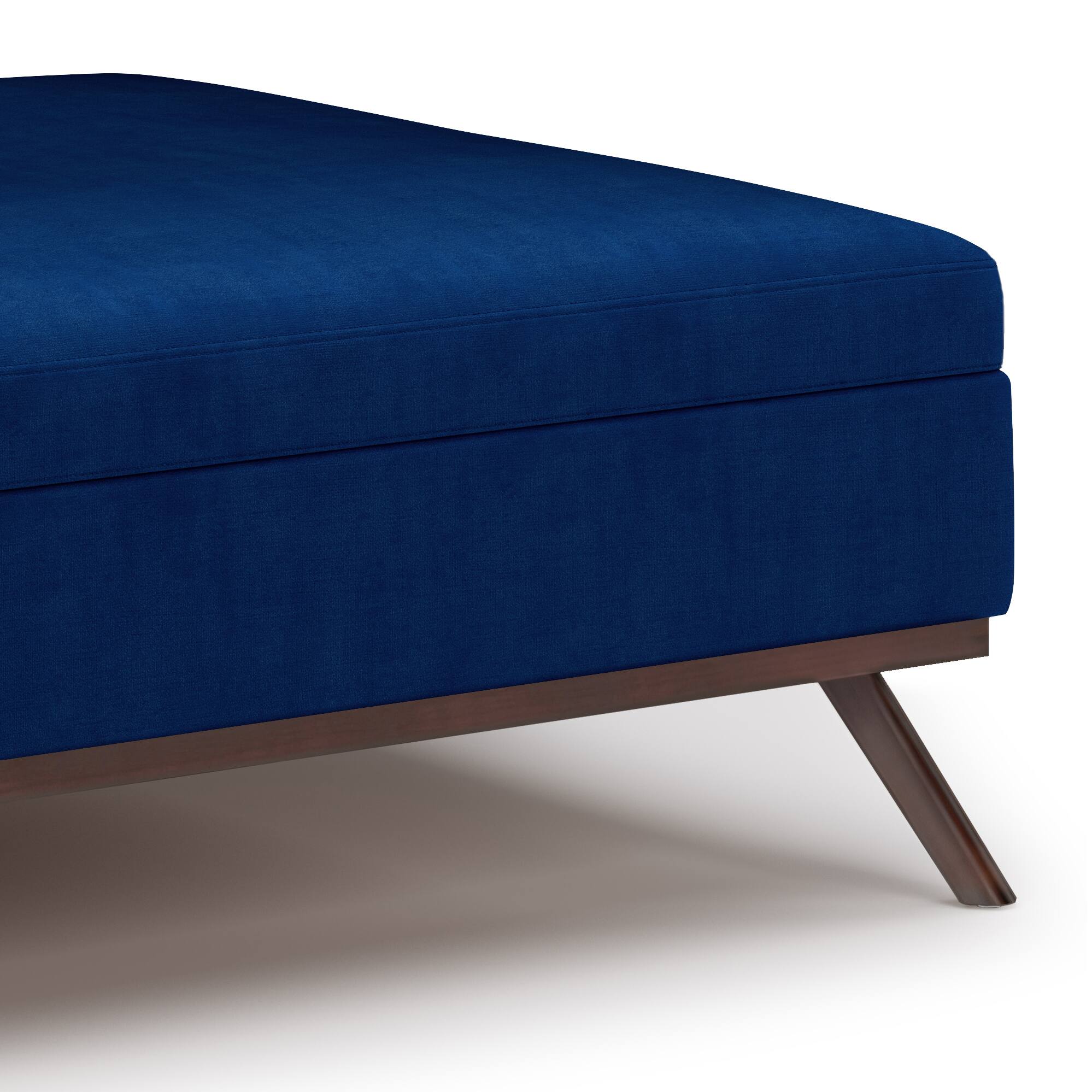 Alt View 16. Simpli Home - Owen Square Coffee Table Storage Ottoman - Blue.