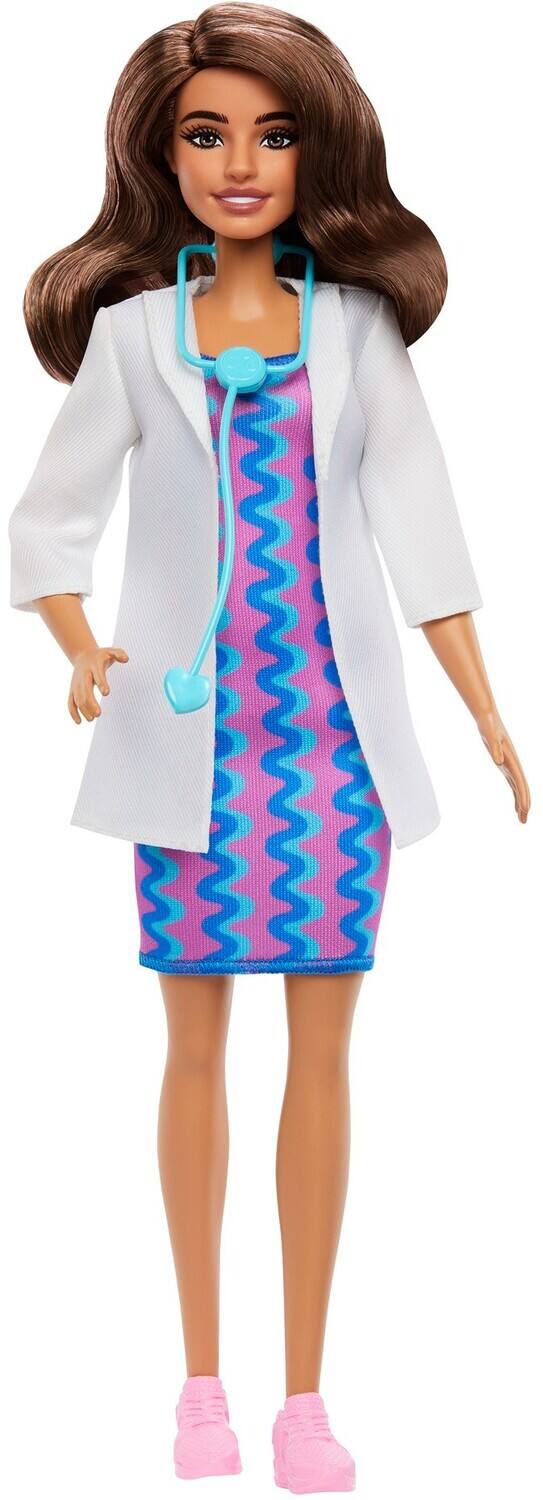 Front. Mattel - Barbie Careers Doctor Doll & Accessory, Brunette   - COLLECTIBLES - Multicolor.