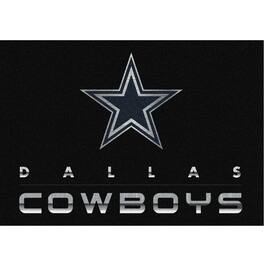 Imperial - Dallas Cowboys 3'10'' x 5'4'' Chrome Rug - Black