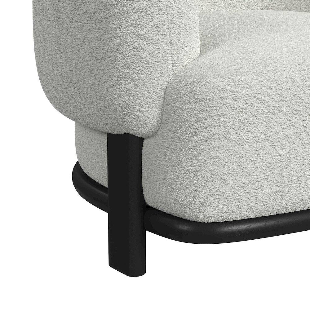 Back. Picket House Furnishings - Andalusia Chair in Penny White - Brushed Espresso.