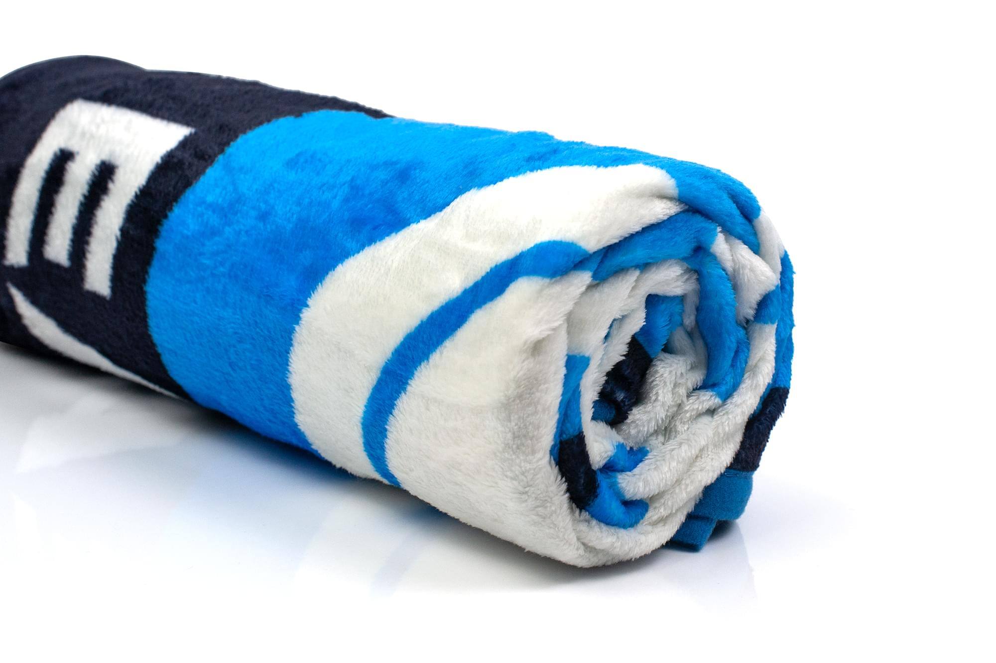 Alt View 1. Just Funky - Eat Sleep Game Repeat Large Gamer Fleece Throw Blanket | 60 x 45 Inches - Blue.